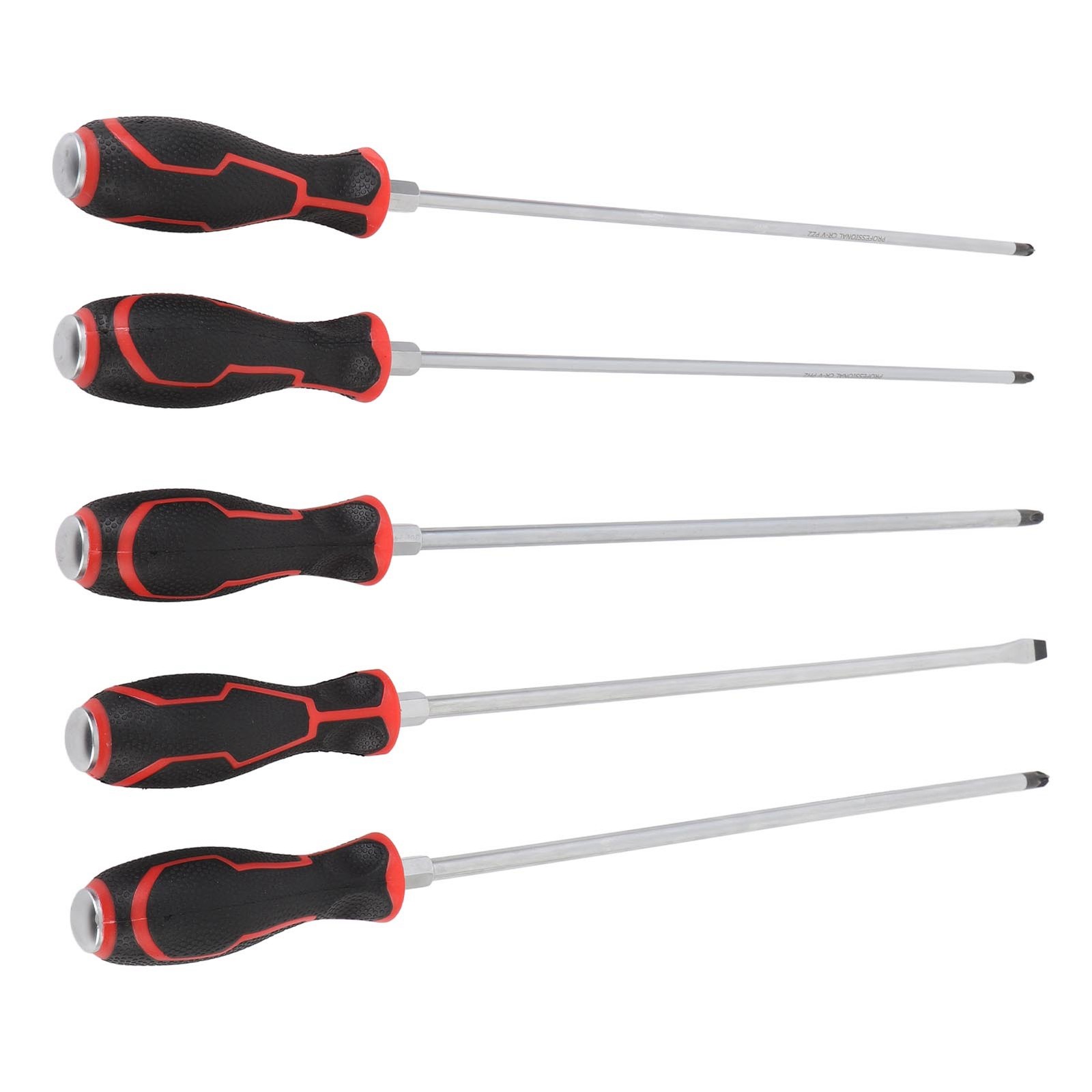 5Pcs 450mm Extra Long Screwdriver Tool Ergonomic For Auto Repair Premium