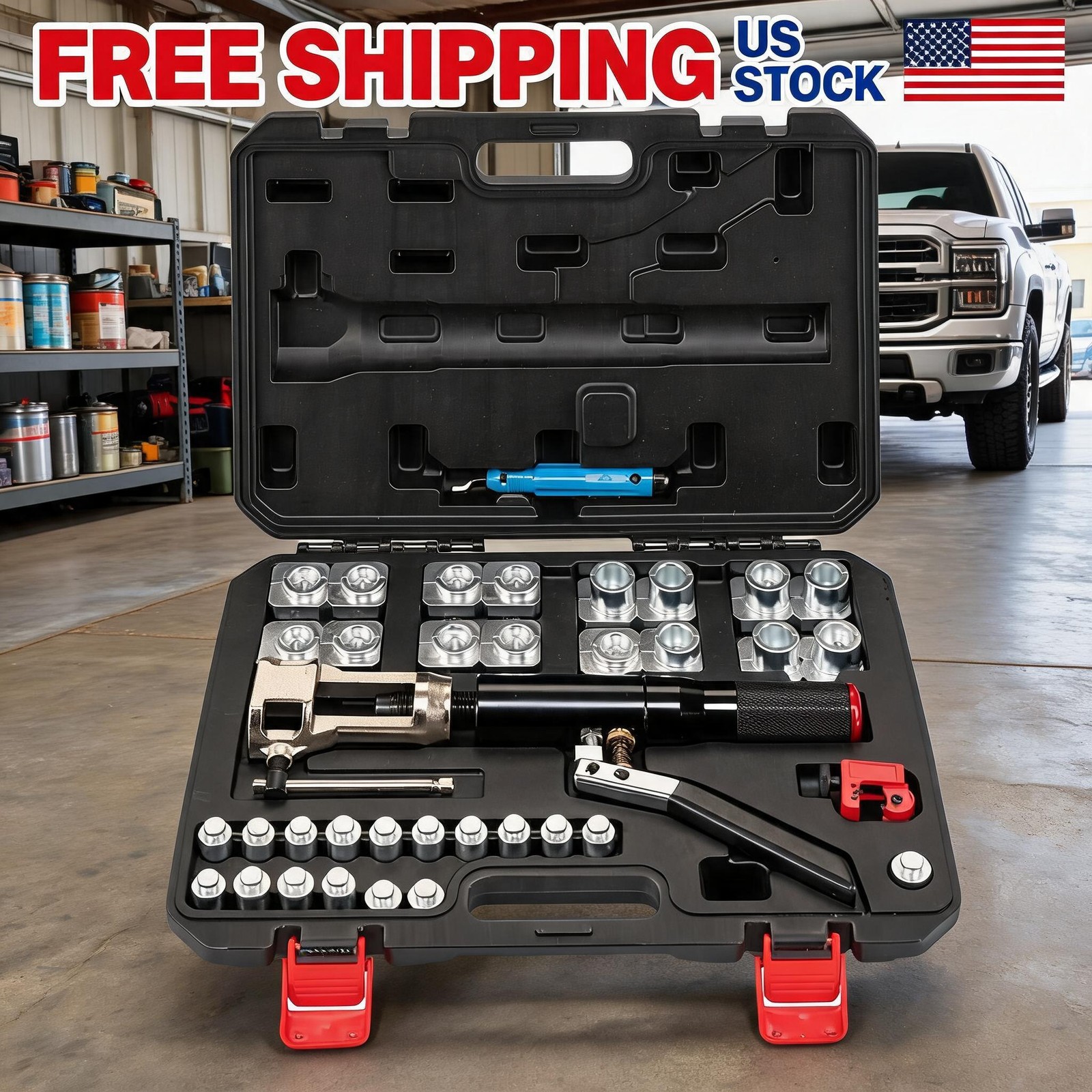 Tool Kit, 45° Double Flaring Tools, Brake Repair Brake Flaring Flaring Hydraulic