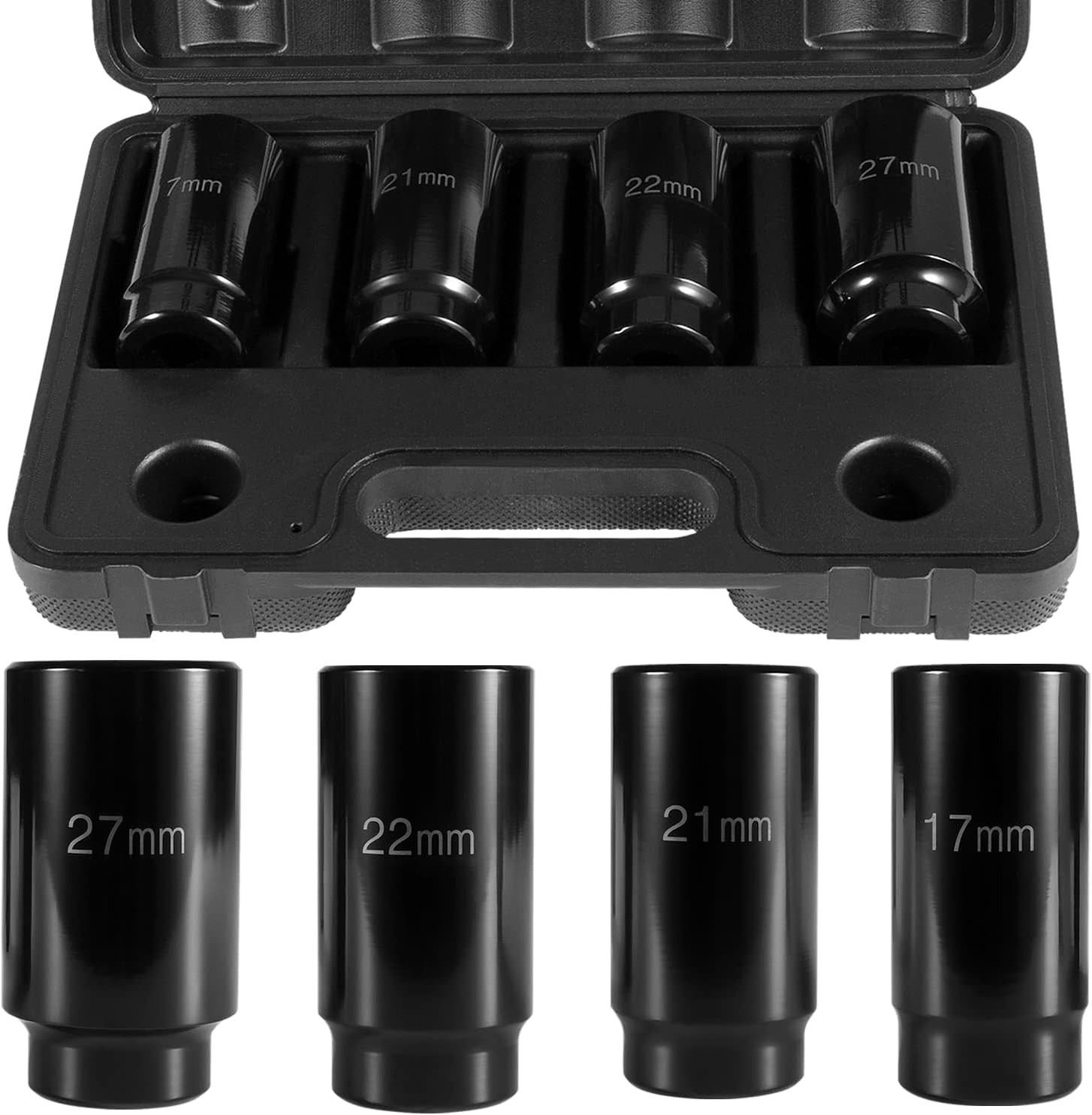 3X Power Harmonic Balancer Crank Bolt Removal Tool Socket Set 17 21 22 27mm 1/2″