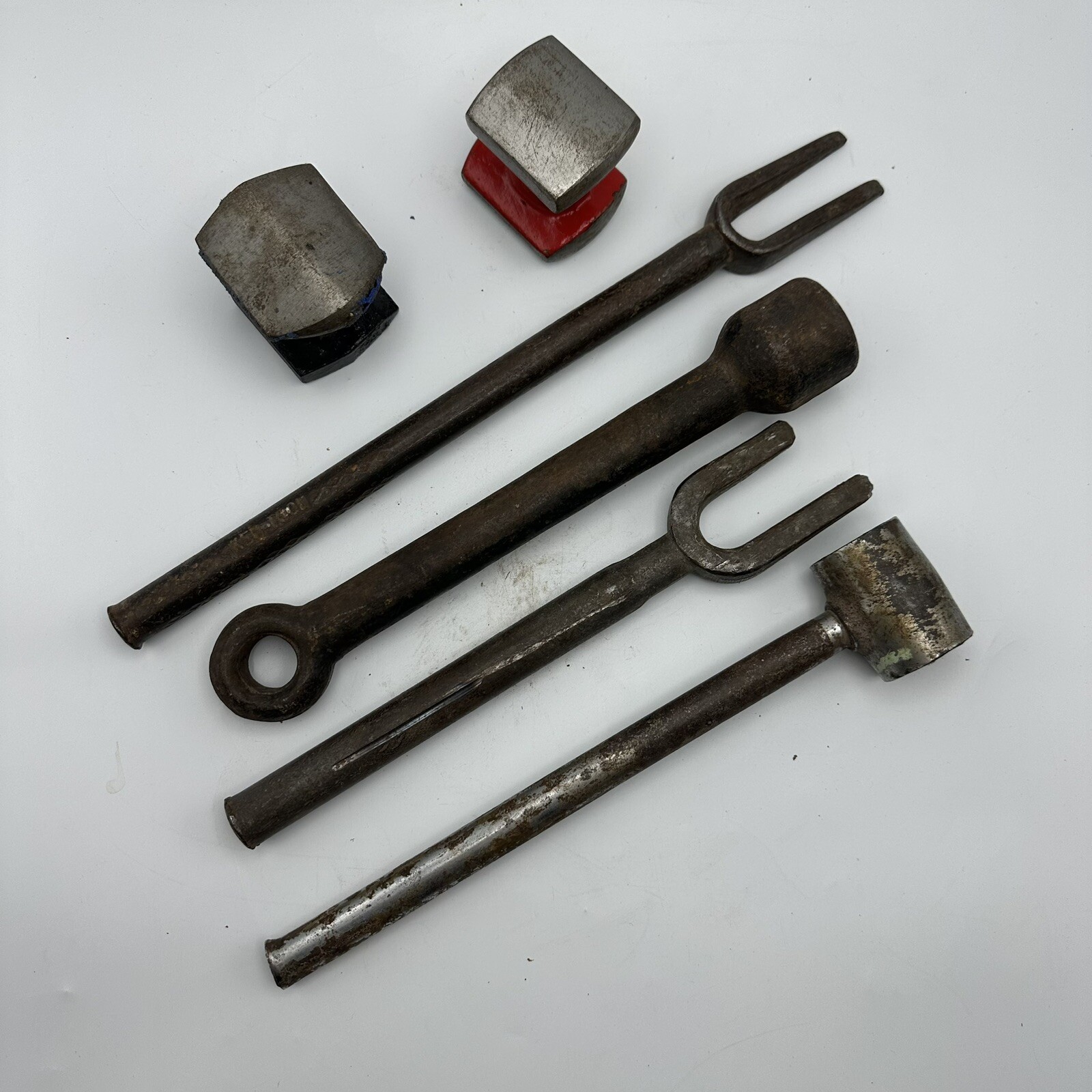Vintage Auto Body Tools Dolly Hand Anvil Tire Iron Ken-Tools B39 New Britain LOT