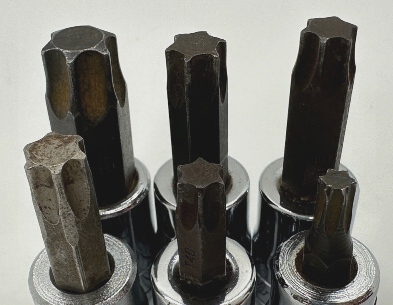 SNAP ON Tools USA TORX Tip Set T27 – T55 3/8″ Drive Socket Bit Driver Lot Star