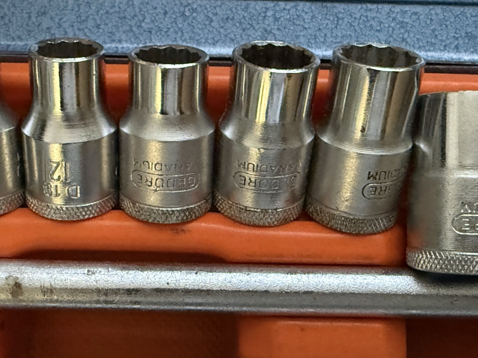 Genuine Vintage Gedore AF Socket Set 1/2″ Drive in Metal Case Complete Set