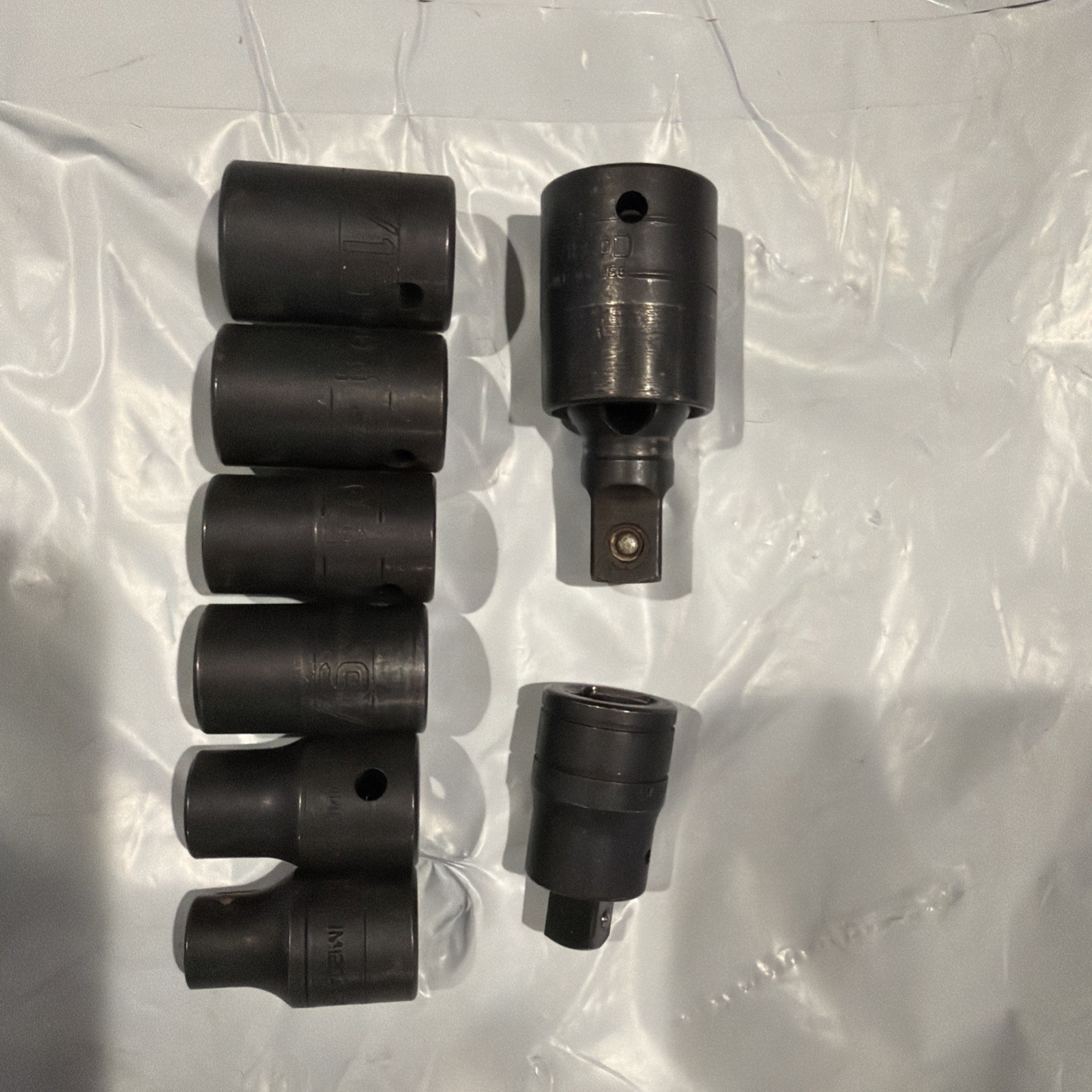 Snap On Sockets 1/2 Drive 3’ Swivel,1/2-3/8 Reducer.11 /16,5/8,9/16,1/2,7/16.3/8