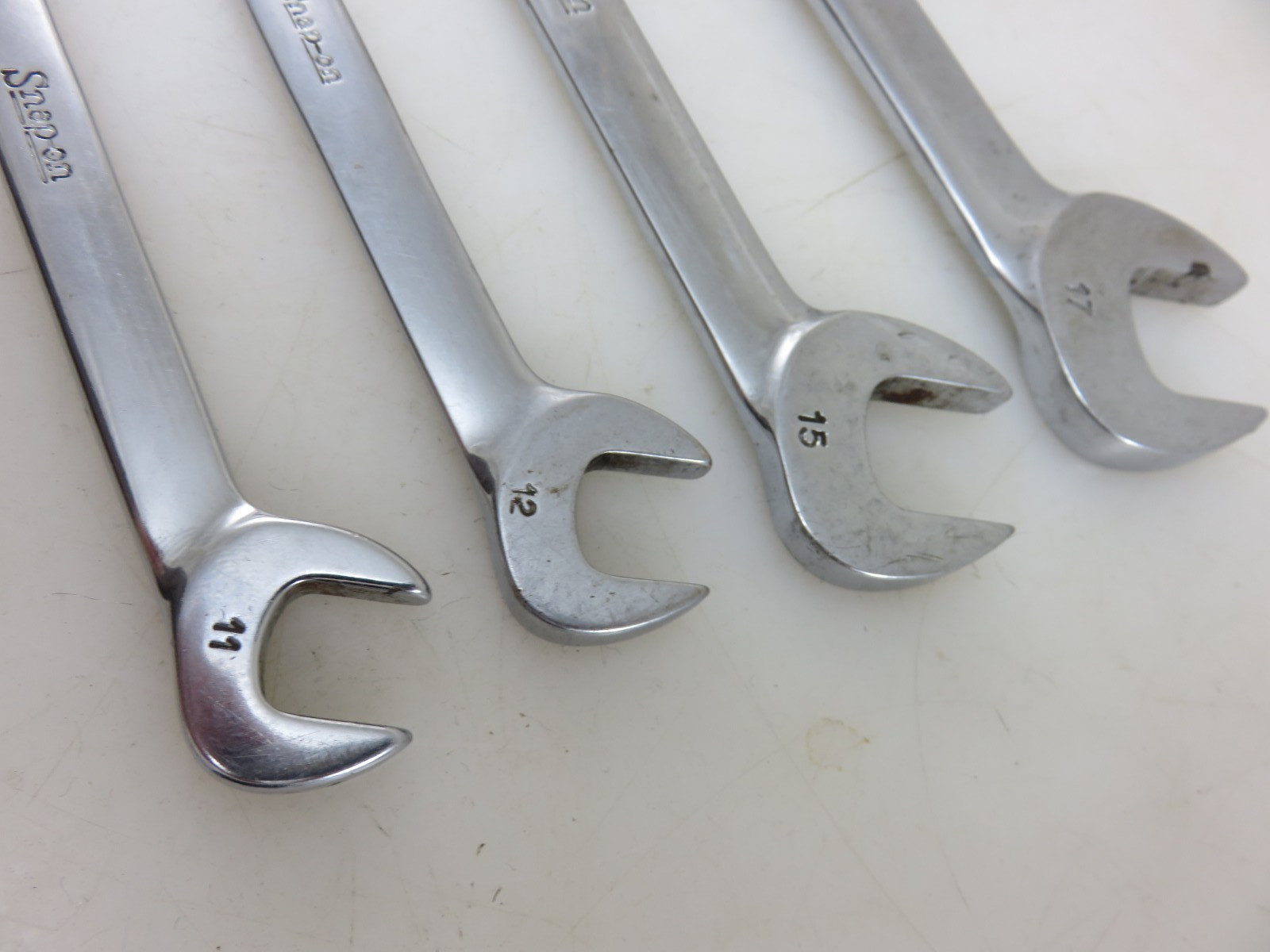 Snap-On VSM Series 4-Way Angle Open End Wrench 4pc Set 11mm, 12mm, 15mm, 17mm