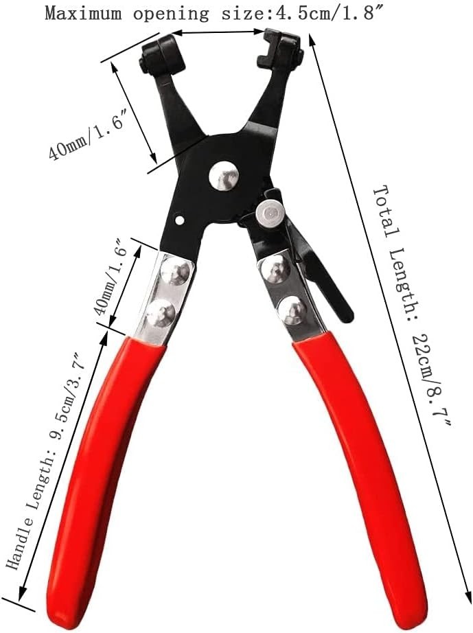 45° Angle Flat Belt Hose Clamp Plier and Wide & Flat band Hose Clamp Plier fo…