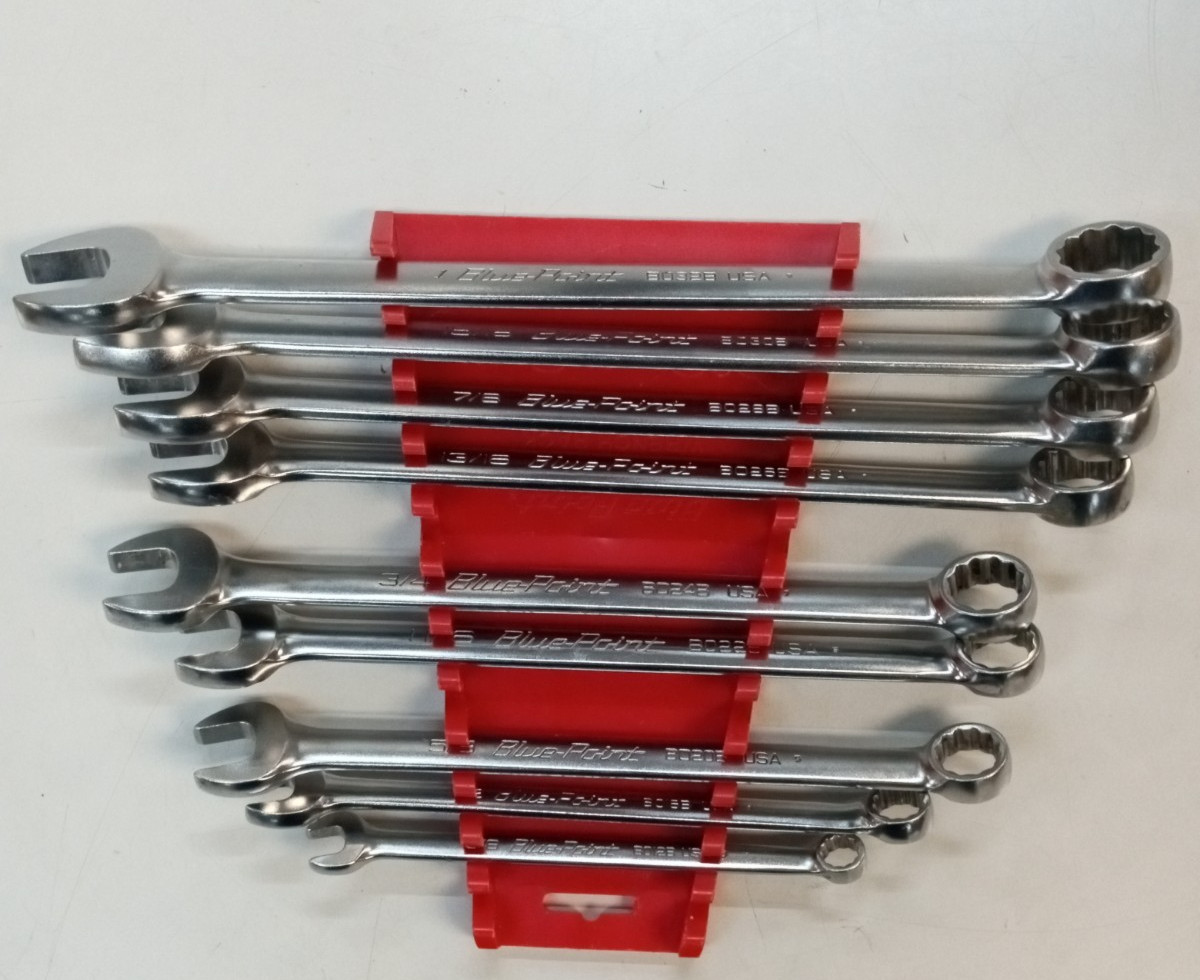 Blue point Wrenches & rail 3/8 1/2 5/8 11/16 3/4 13/16 7/8 15/16 1″ BO32B BO12B