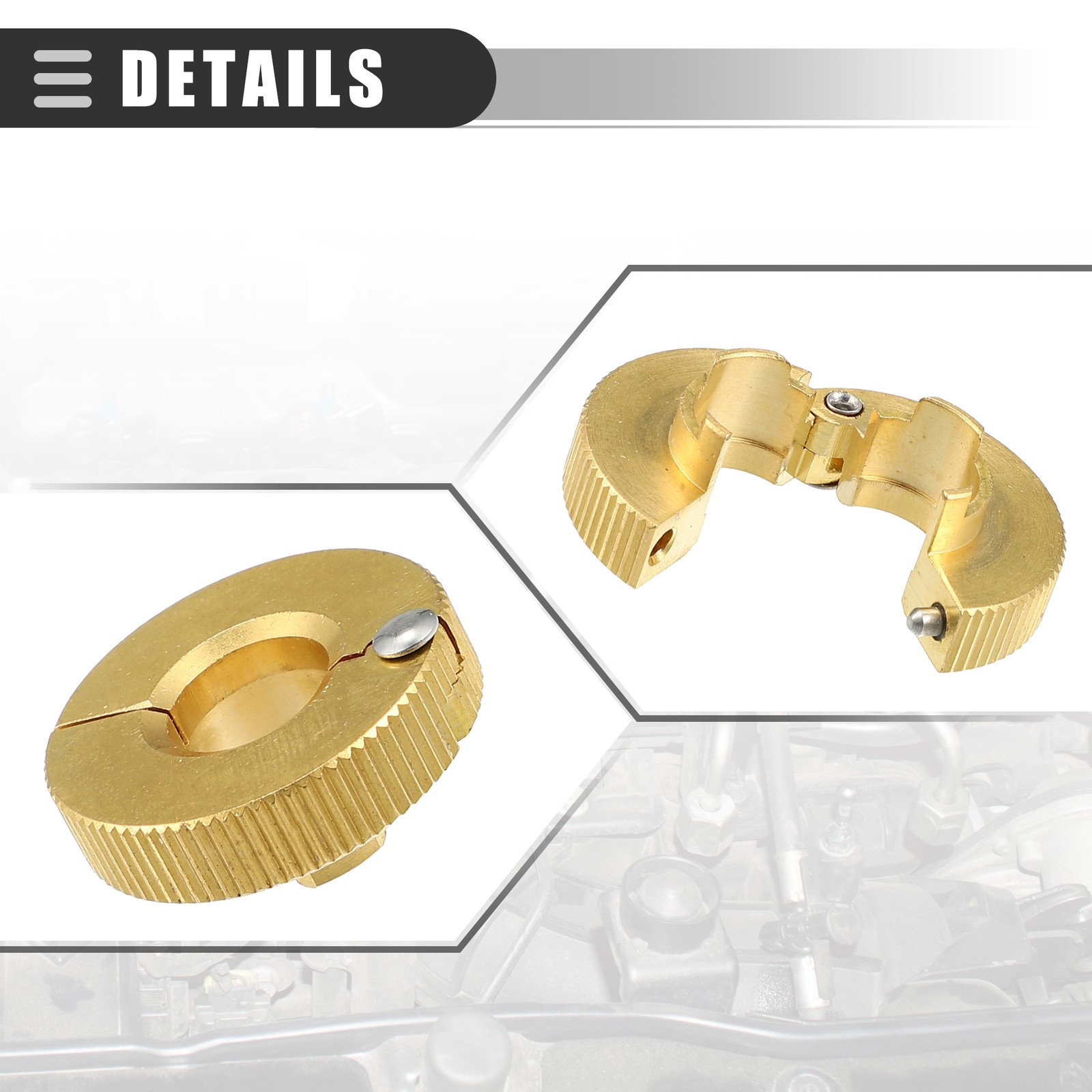 Universal Oil Fuel Line Disconnect Tool 3/8 Inch Aluminium Alloy Gold Tone