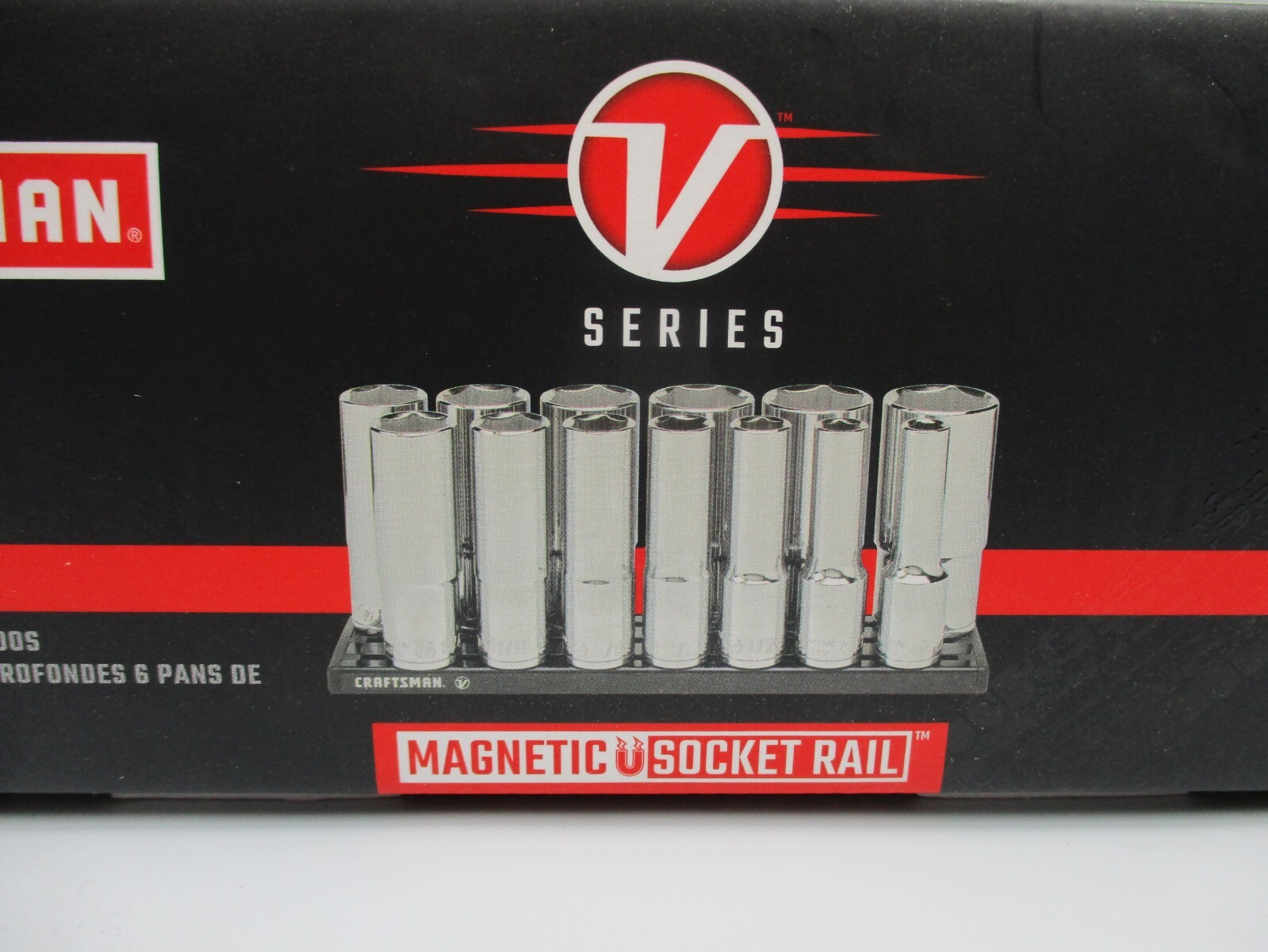 Craftsman 13Pc 1/2″ Drive 6 Point SAE Socket Set on Magnetic Rail CMMT173955V