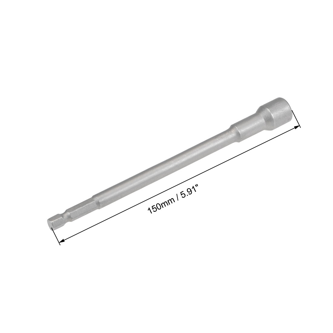 150mm Length Silver Nut Driver For WOODWORKING 10mm Magnetic Nut Socket