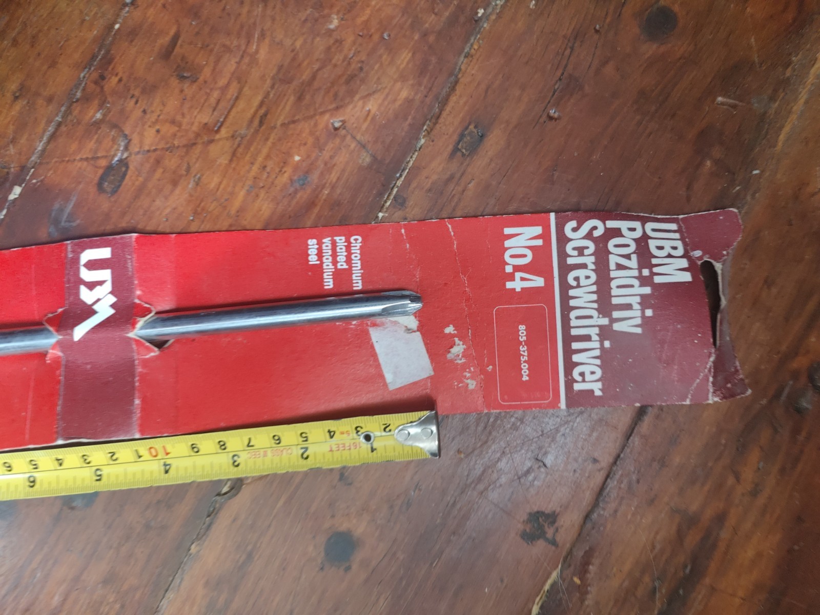 Sheffield UBM Pozidriv Screwdriver No.4 Chromium Plated Vanadium Steel Insulated