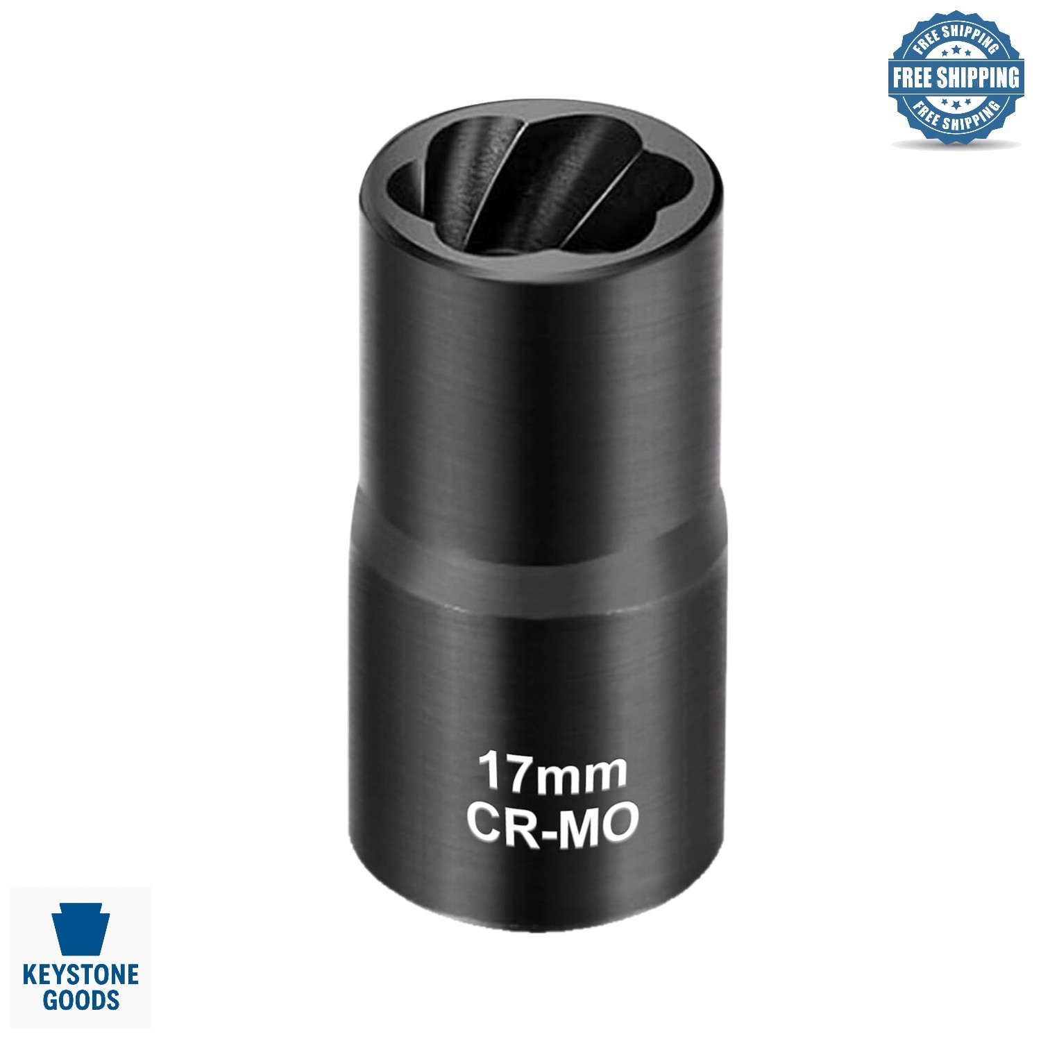 17mm Lug Nut Remover – Stripped Bolt & Rounded Nut Extractor for Hand Tools