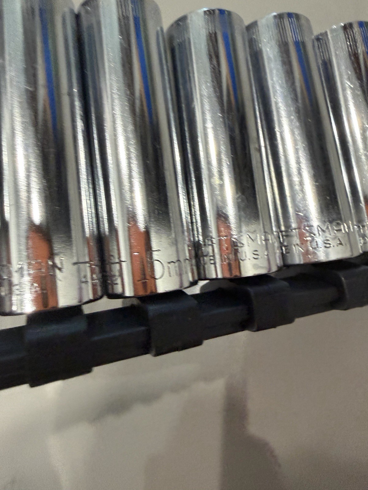 Vintage Craftsman 3/8″ Drive Metric Deep Socket Set 9mm – 19mm 6 Pt G Series
