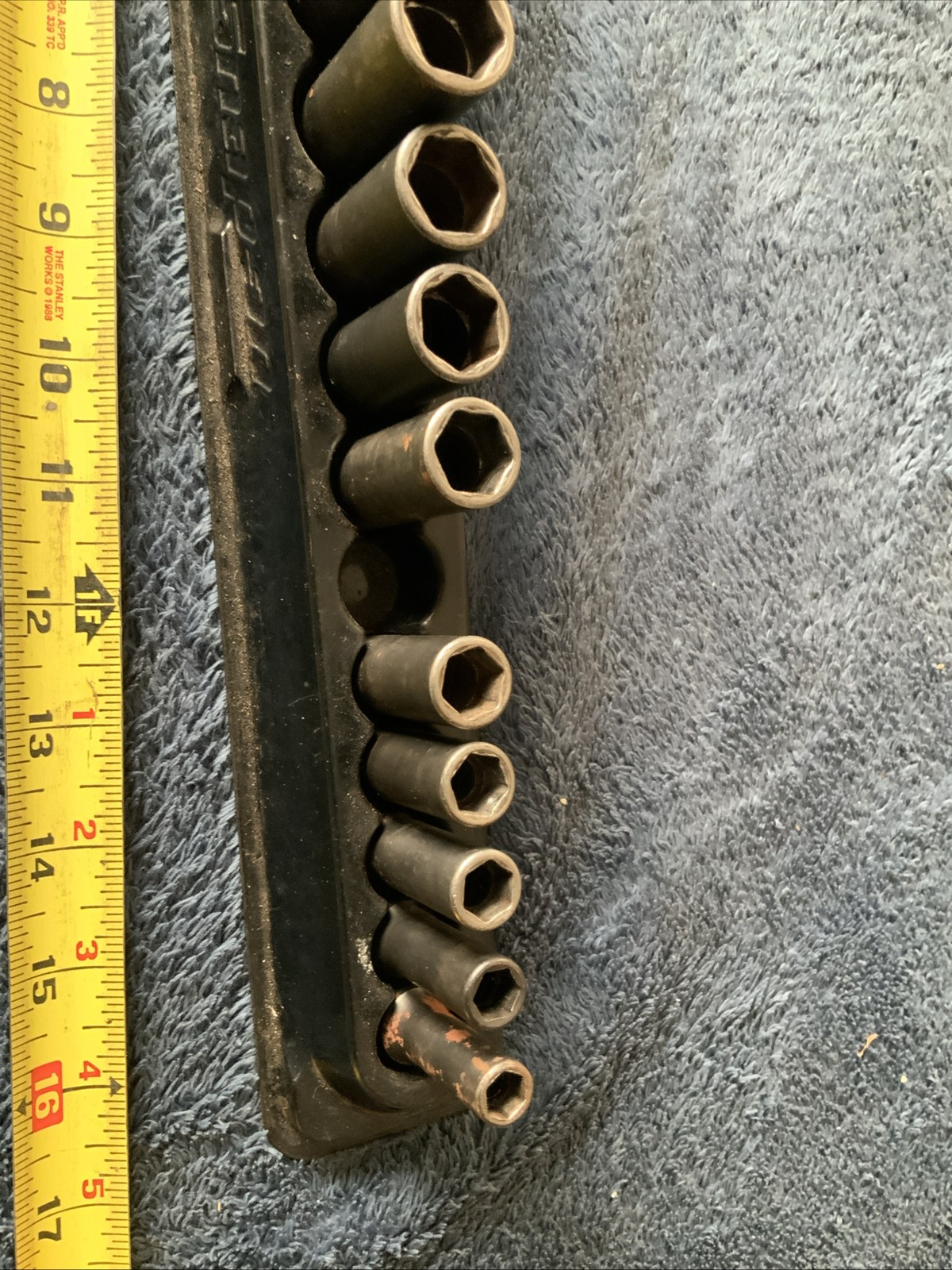 Snap On 3/8” Drive Deep Impact Socket Set, 6pt, 8-12, 14-19, 21, 24mm…miss 13mm…