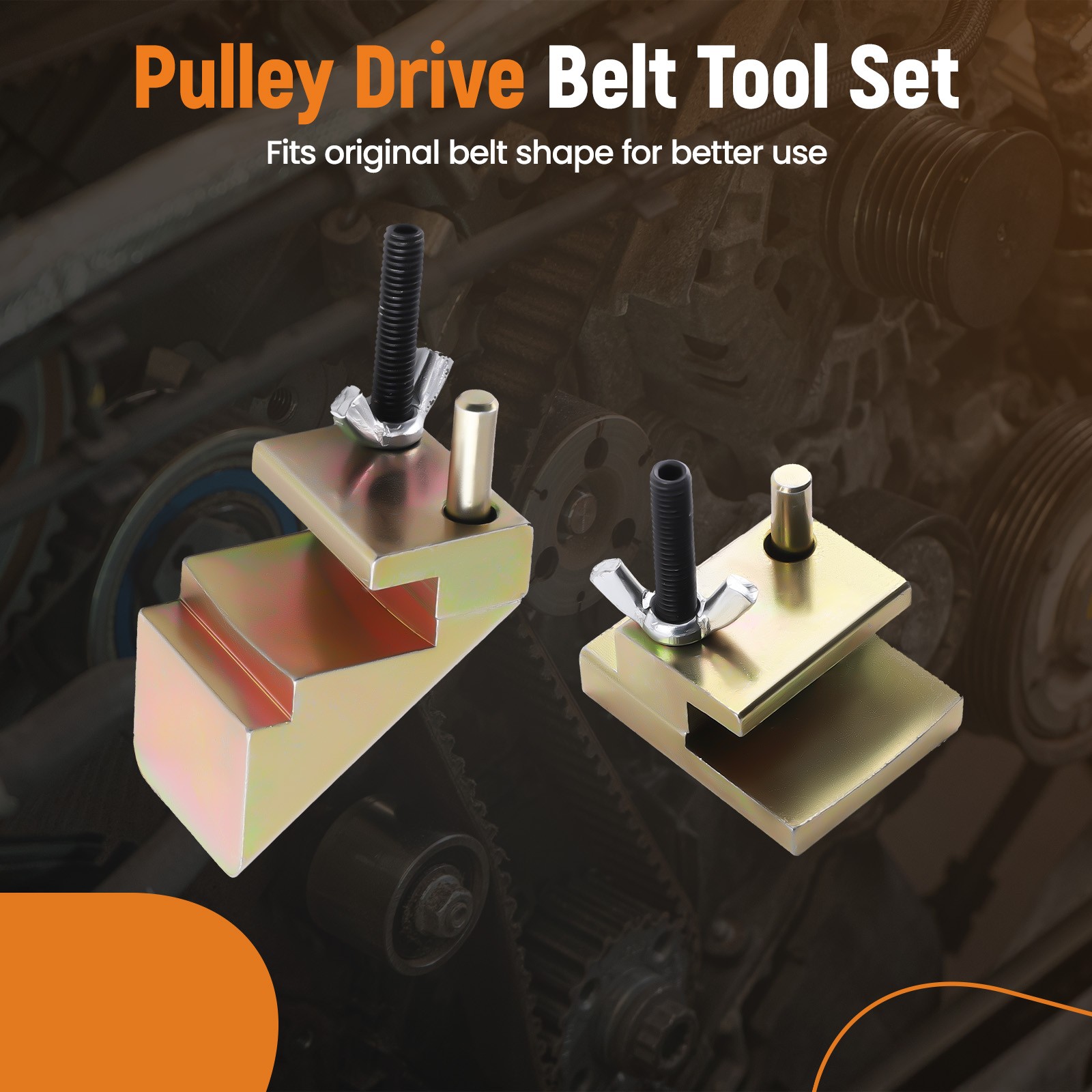 5PC Auxiliary Stretch Belt Removal Install Universal Pulley Drive Belt Tool Set
