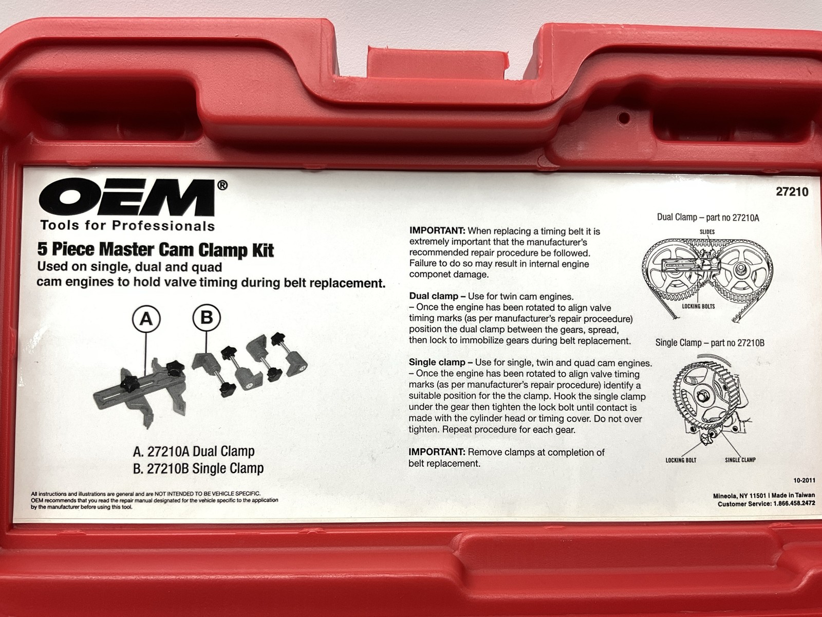 USED #29 – OEM TOOLS 27210 Timing Belt Service Kit Tool Set