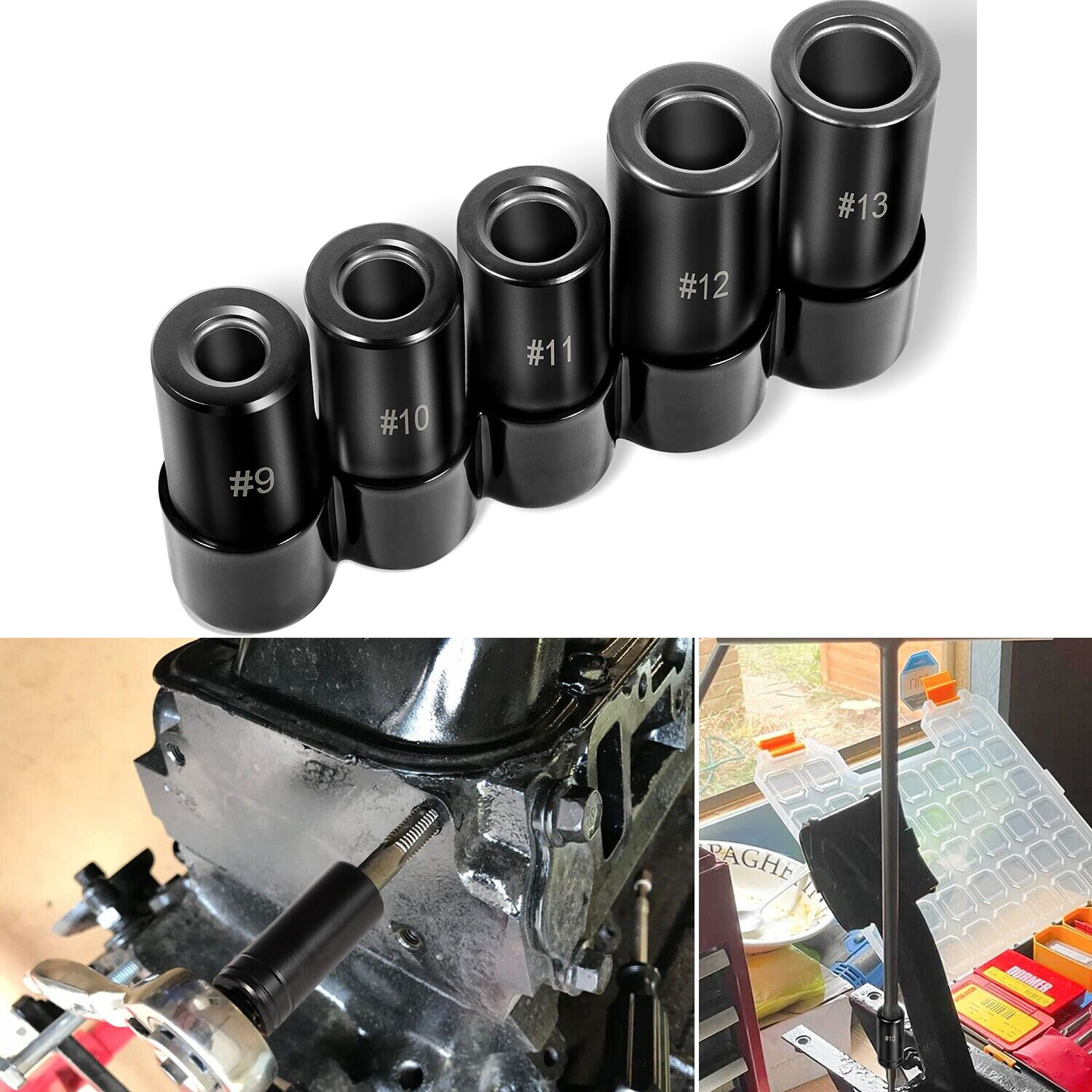 71670 Large Tap Socket Set, fit 5/8″, 11/16″, 3/4″, 7/8″ and 1″ Taps 1/2″ Drive