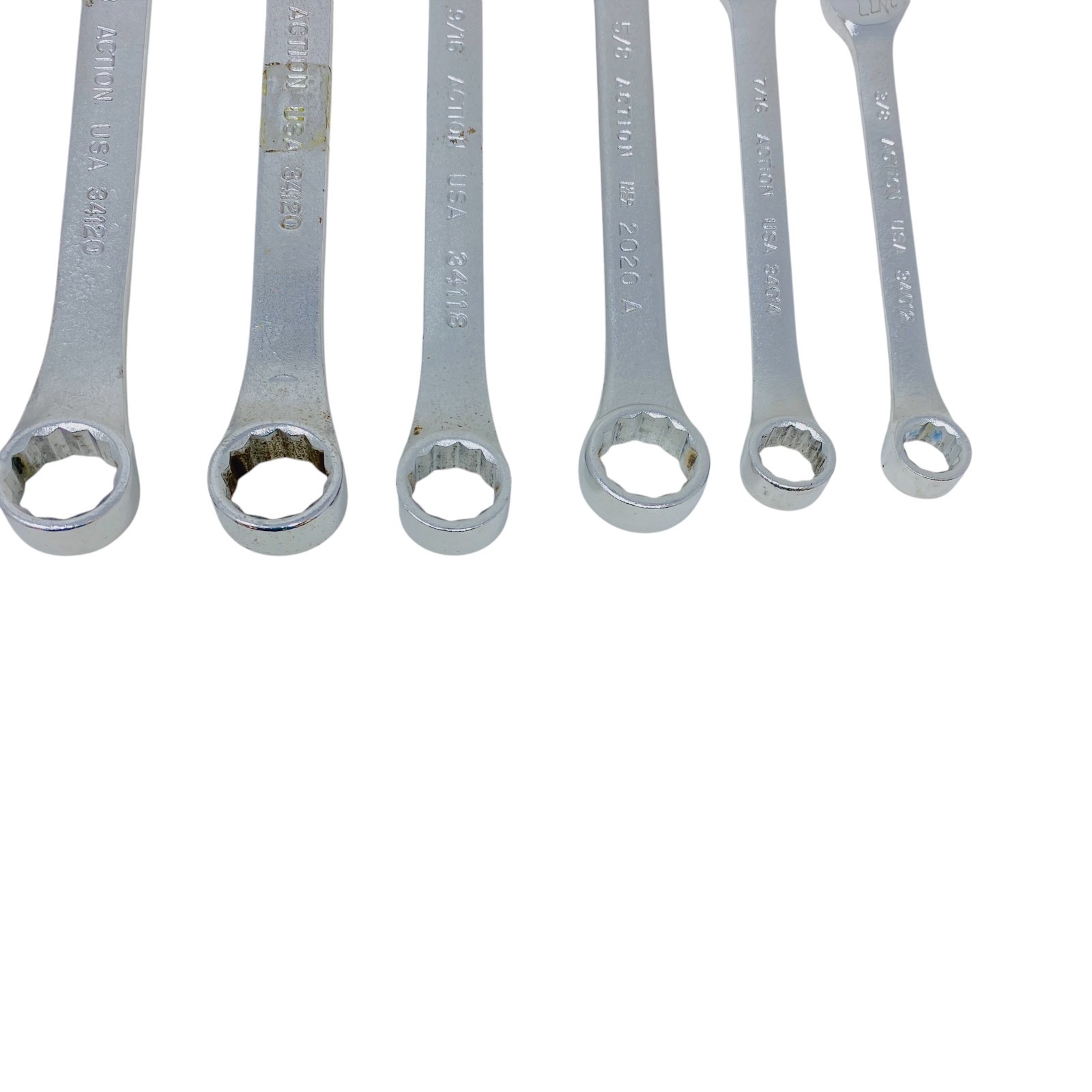 Action USA Combination Wrench Lot Set SAE Mechanics Hand Tools, 9 Pcs