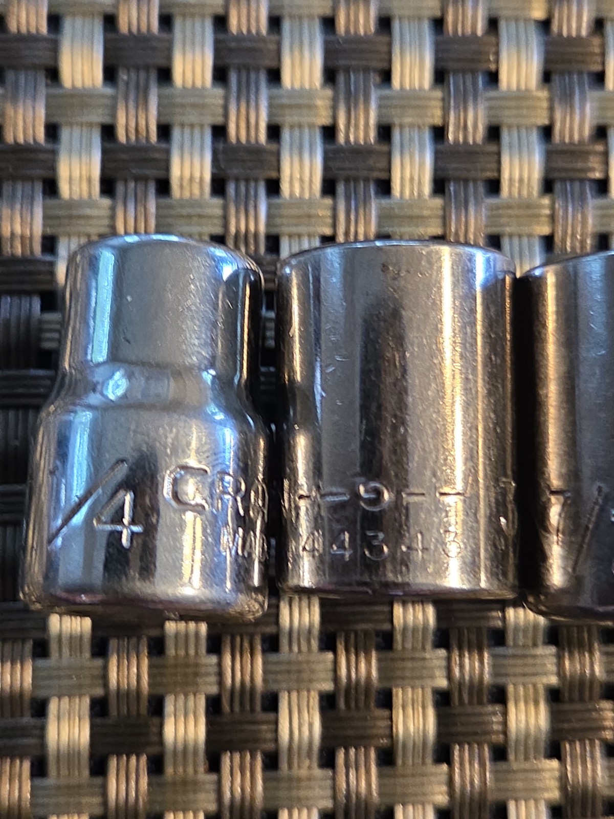 Vintage Craftsman 3/8″ Drive SAE 8pt Socket Set 8 Point 1/4 3/8 7/16 1/2 USA