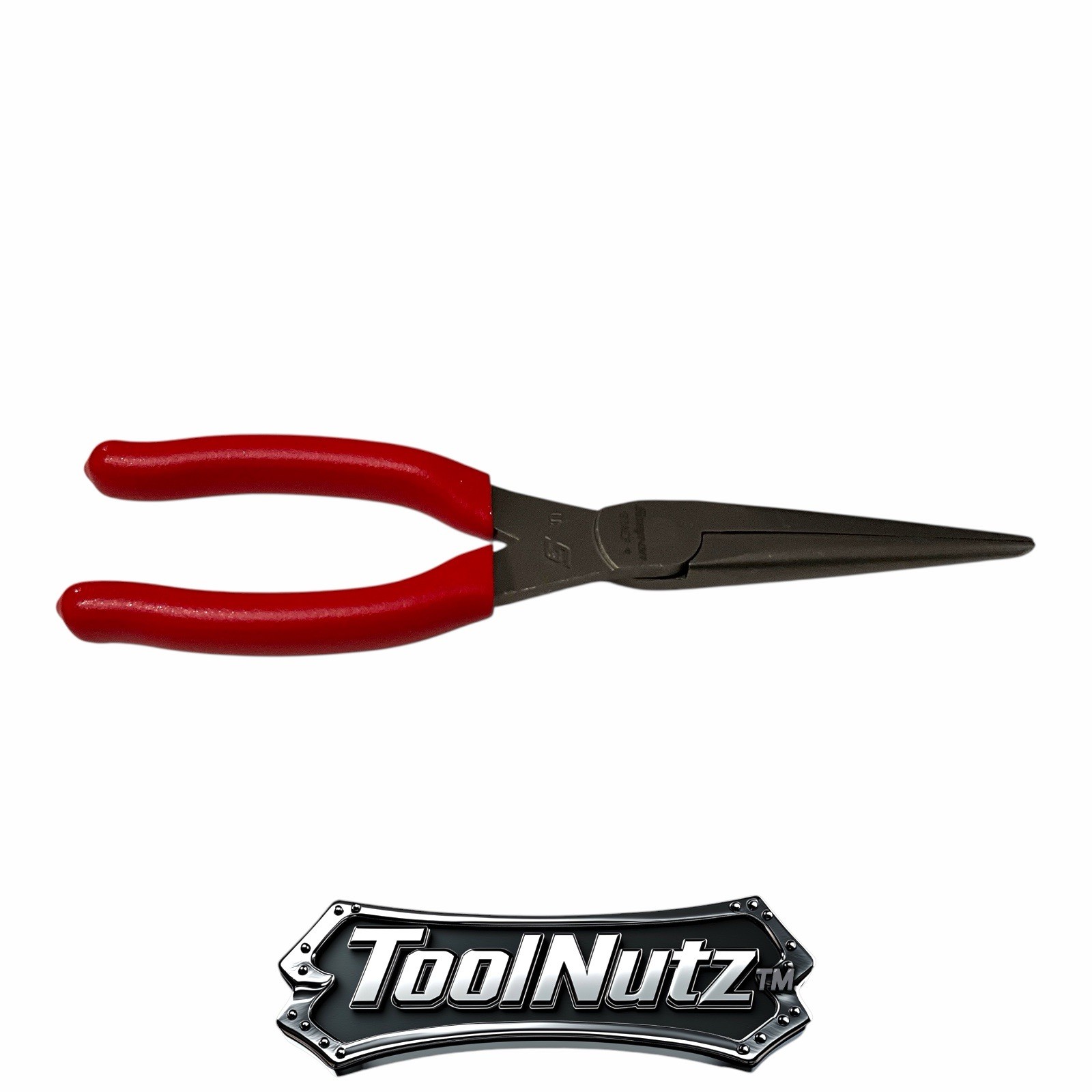 Snap-on Tools NEW 97ACF 9″in. RED Soft Grip Rounded Jaw Needle Nose Pliers USA