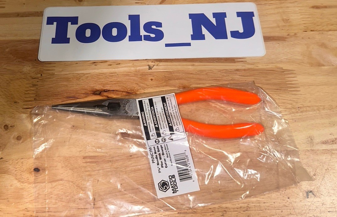 Matco Tools PNNC7M 7-1/2″ Needle Nose Pliers With Side Cutters Orange