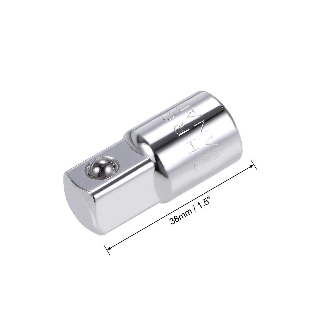 uxcell 3/8 Inch Drive F x 1/2 Inch M Socket Adapter Female to Male