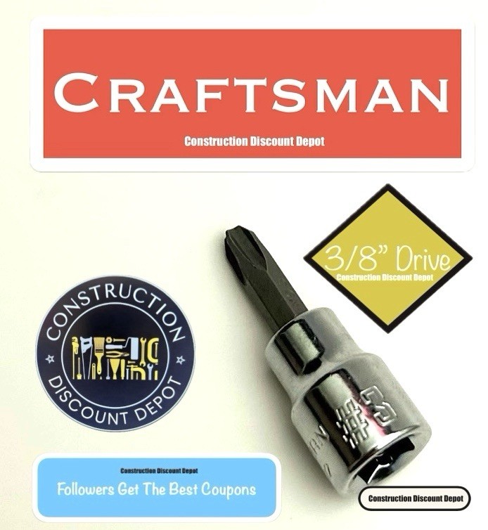 Craftsman 3/8″ In. Drive #3 Phillips PH3 Screwdriver Socket CMMT44372
