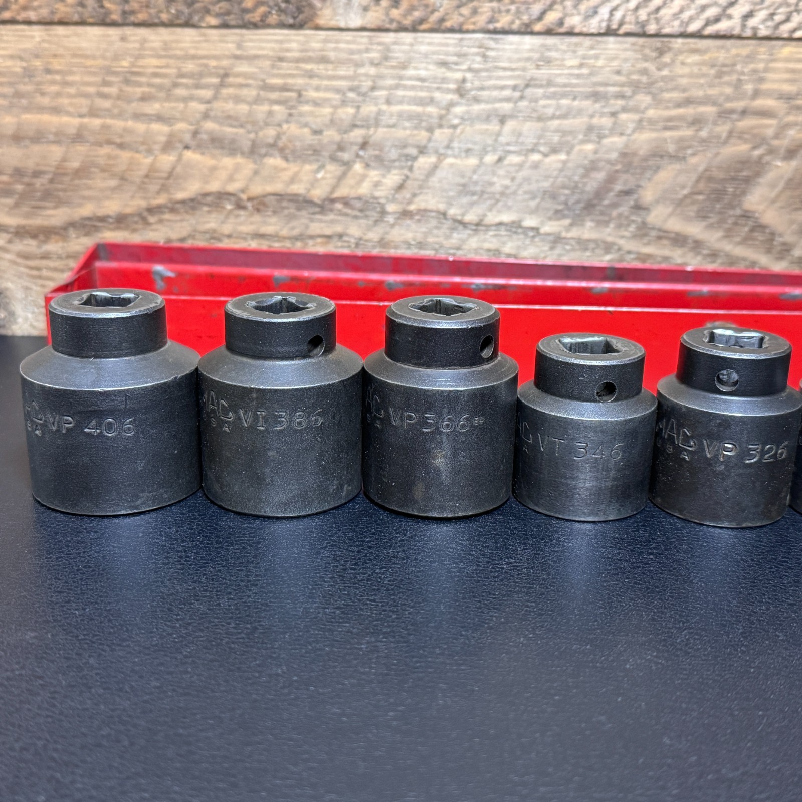 MAC Tools USA SVP156TR 1/2 Drive 6PT SAE Impact Socket Set in VT18 Tray (less 3)