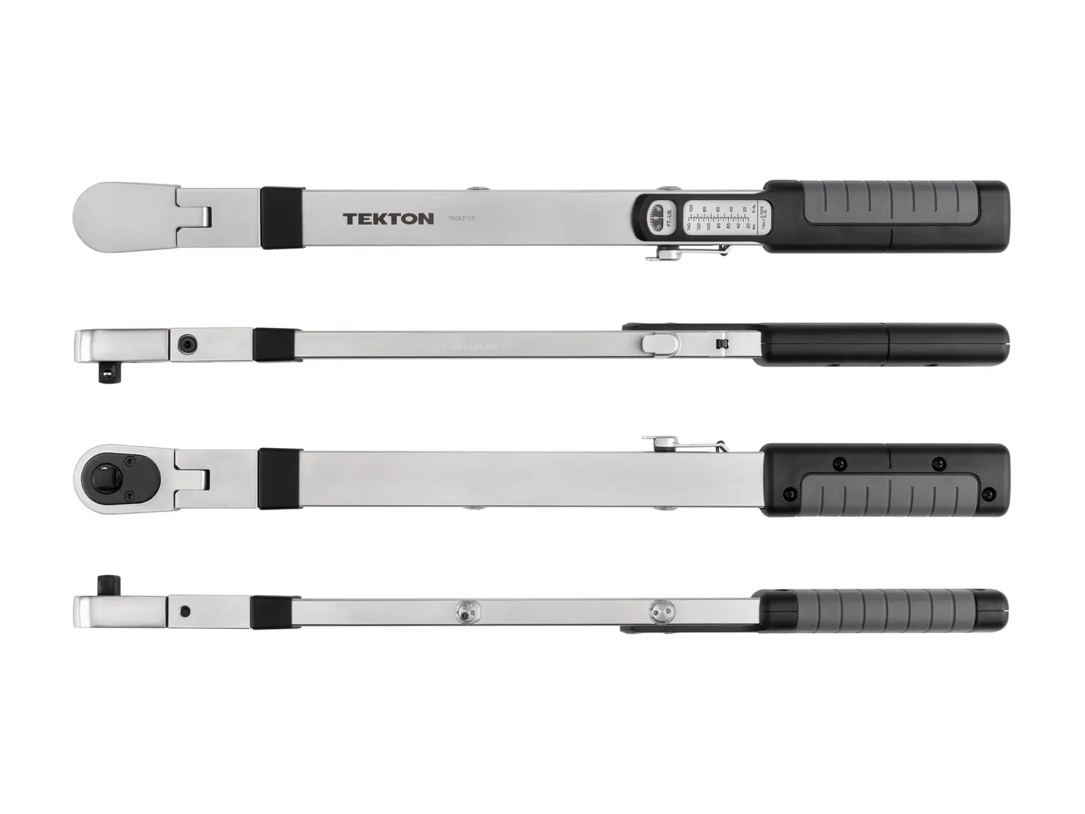 Tekton 3/8 Inch Drive 72-Tooth Split Beam Torque Wrench (20-100 ft-lb)