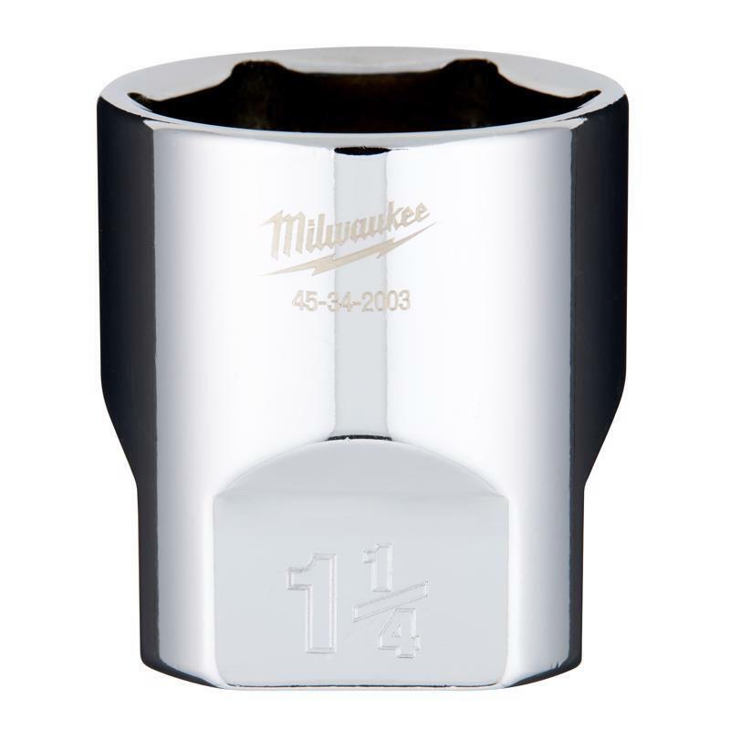 Milwaukee 1-1/4 in. X 1/2 in. drive SAE 6 Point Standard Socket