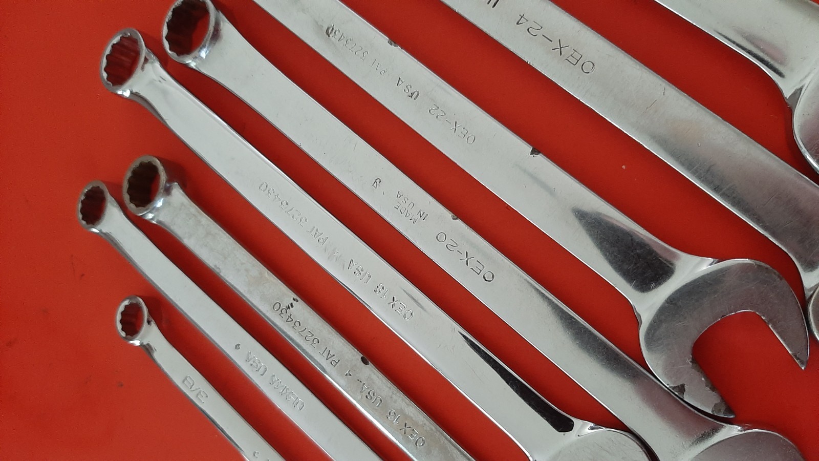 Vintage Snap-on Tools USA 7pc SAE Combination Wrench Set 3/8″ – 3/4″ OEX 601