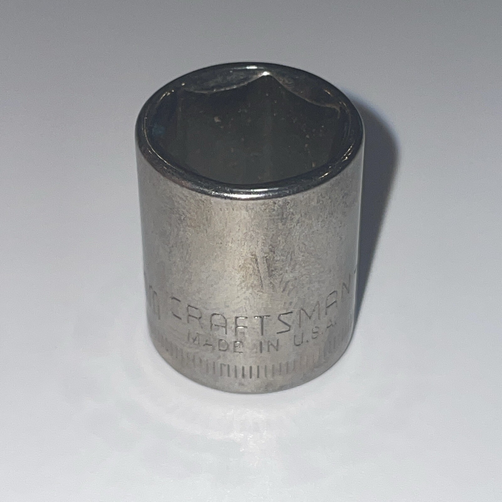 Vintage Craftsman USA 13mm 6 Point 1/4″ Drive Shallow Socket 43514, INV G Series