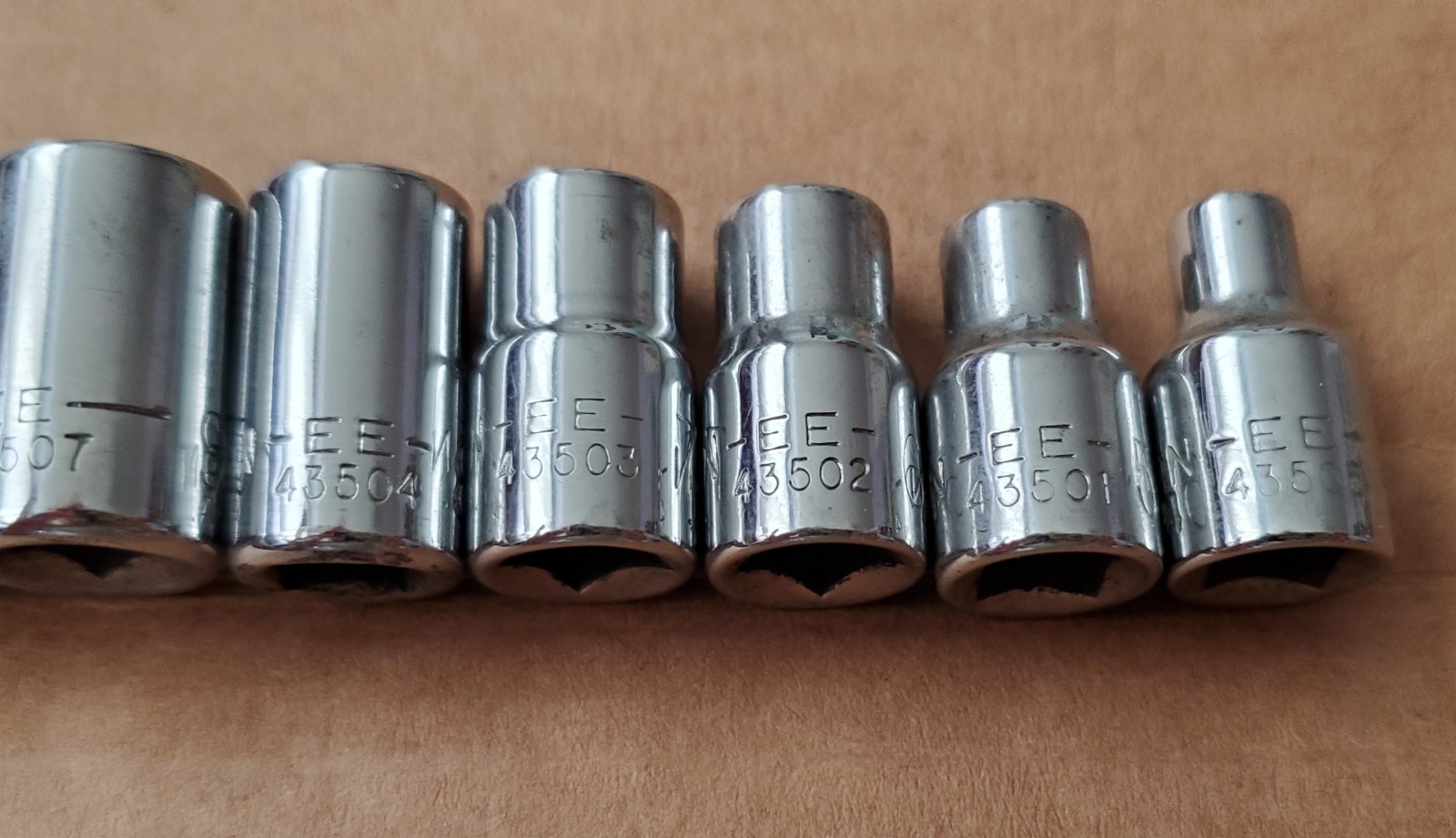 Craftsman 1/4” Drive SAE & Metric 6-Point Sockets 43492 – 43480, 43501 – 43514