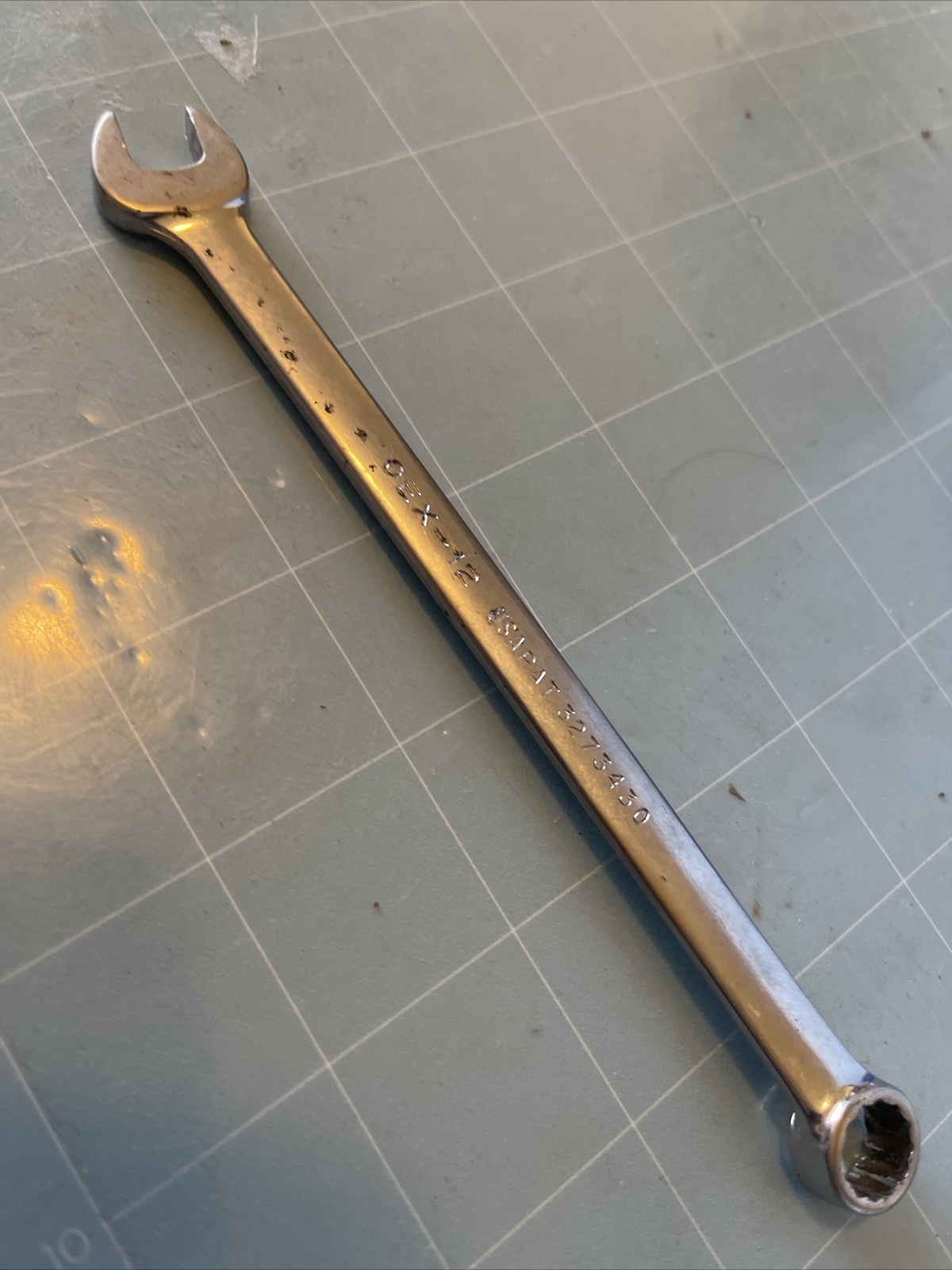 OEX120, 3/8″ COMBINATION WRENCH, 12 POINT. 5.2″ LONG.