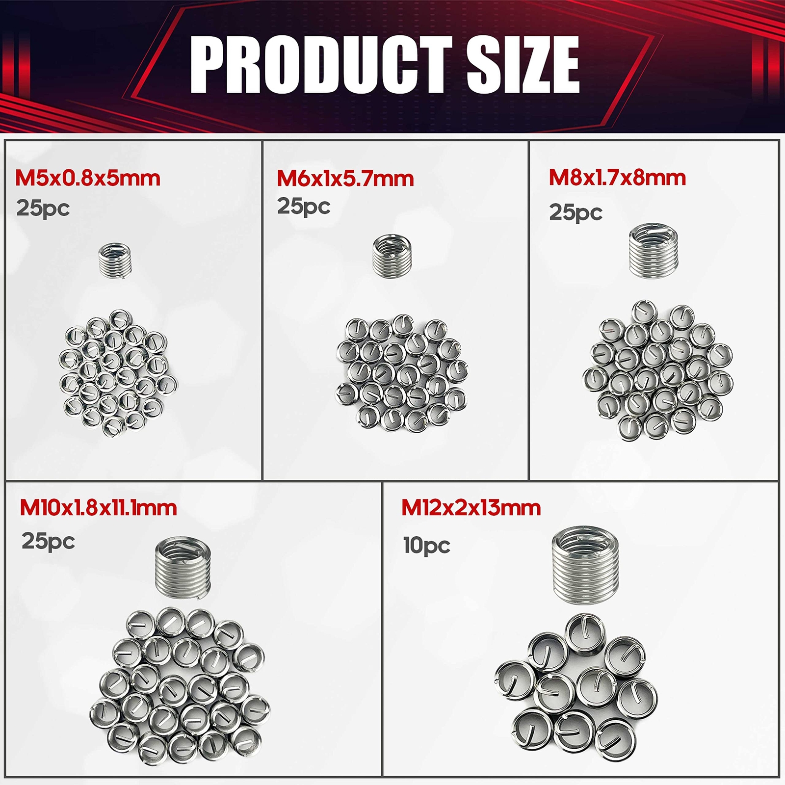 131PCS Helicoil Metric Thread Repair Tool Kit HSS Drill Repair Kit Suitable f…