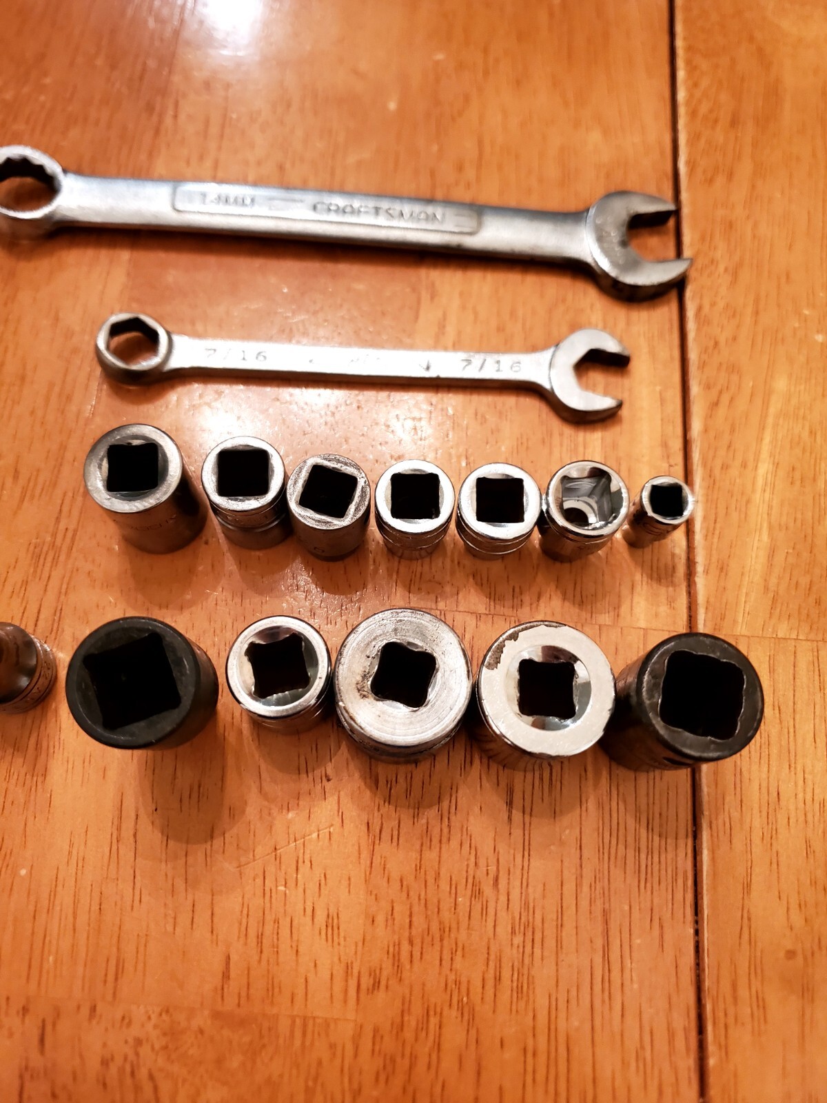 Snap On Blue Point Mac Matco Silver Eagle ETC Mixed Wrenchs Sockets Lot Of 15
