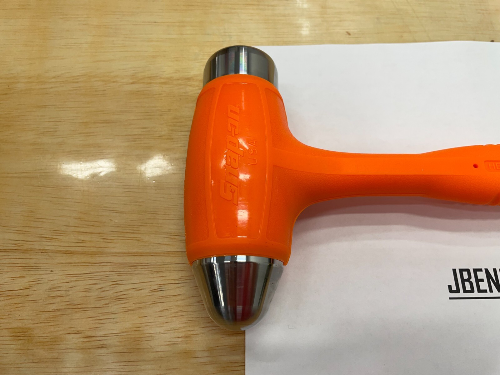 Snap-on Tools USA NEW ORANGE 32oz/900g Soft Grip Dead Blow Hammer HBBD32O