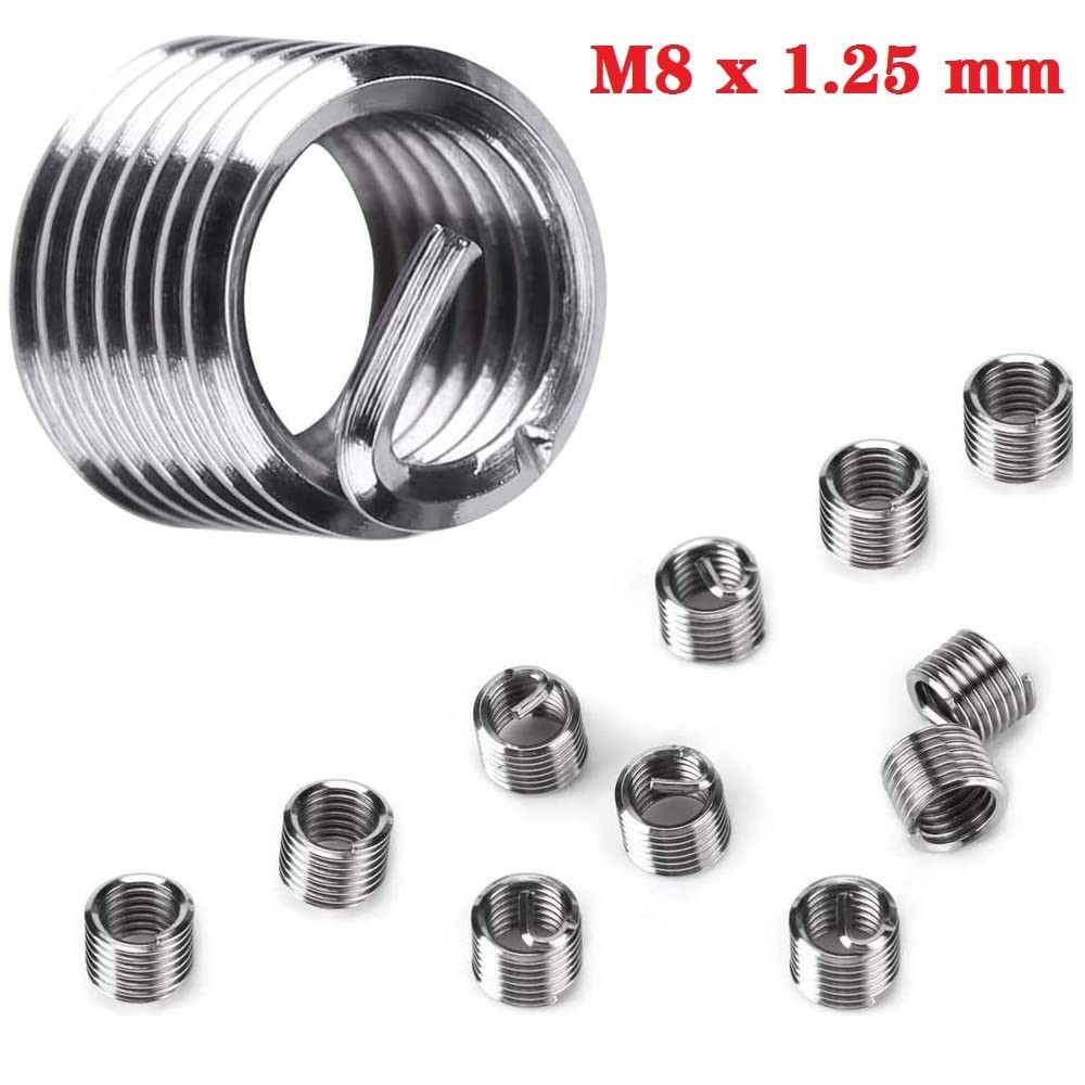 M8 x 1.25 Thread Repair Tool Stainless Helicoil Wire Insert Kit 30PC