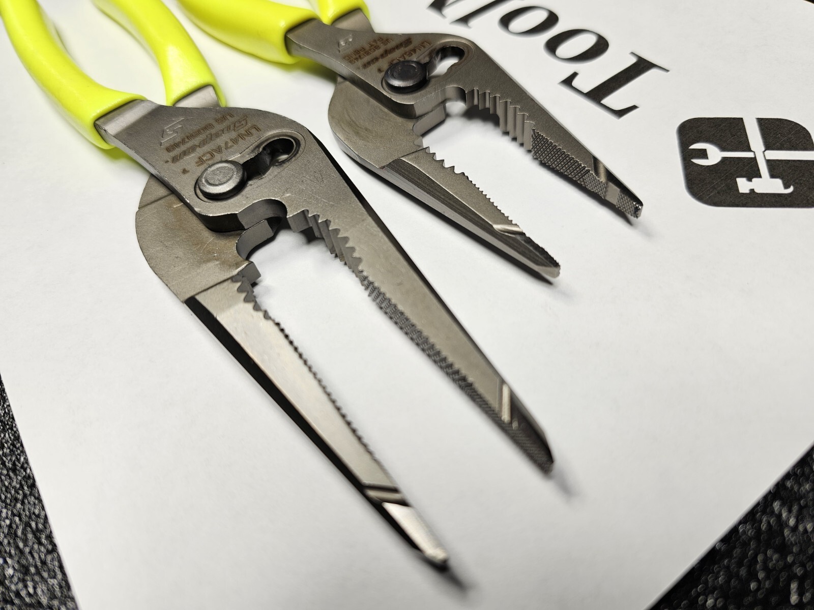Snap-on Tools USA NEW 2pc HI-VIZ 7″ & 9″ Long Nose Slip Joint Pliers LN46ACF