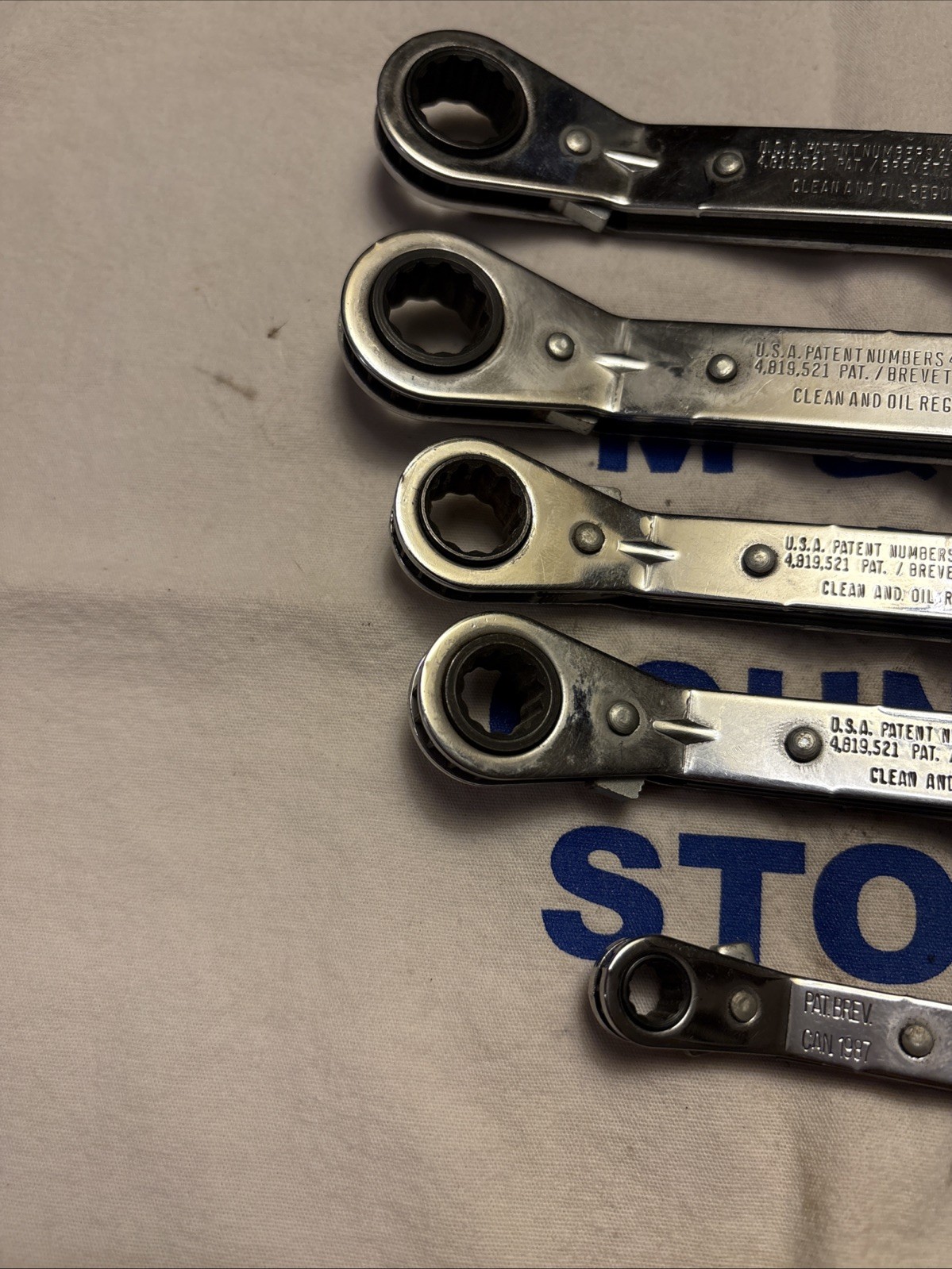 Blue-Point 5pc 12pt Metric 25° Offset Ratcheting Box Wrench Set RBYAM605