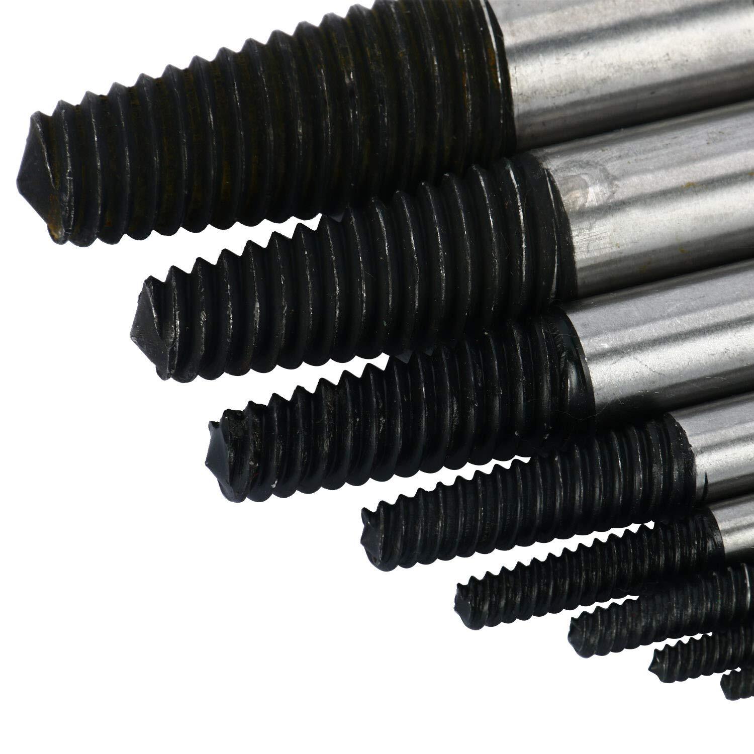 8 pcs Damaged Stripped Screw Extractor Set Broken Bolt Water Pipe Remover Set