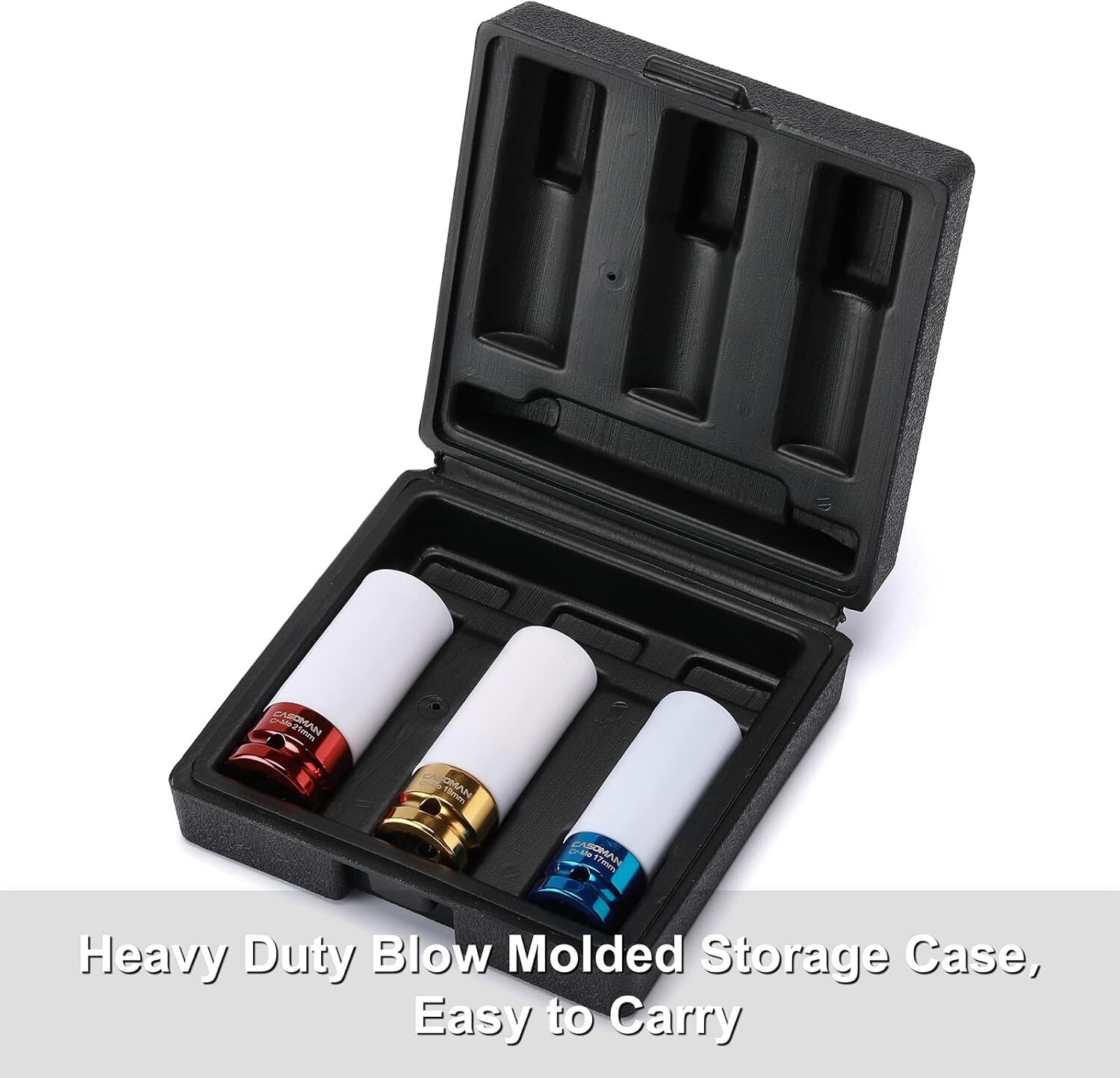 Oil Rubbed Finish 1/2-Inch Drive Impact Sockets for Safe Wheel Maintenance