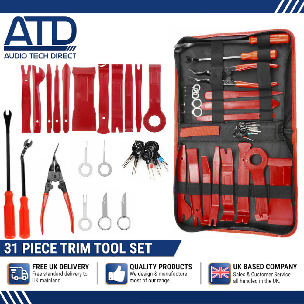 Trim Dash Kit Tool Removal Pry Set 31 Piece Dashboard Release Keys Plastic Case