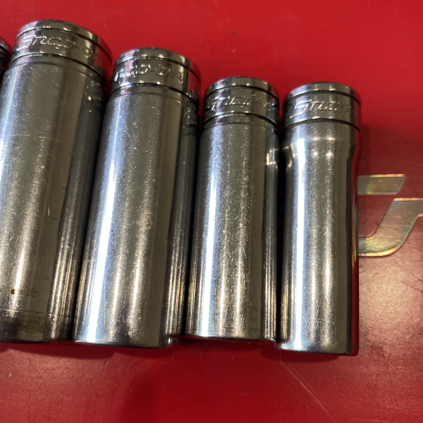 SNAP ON 7 SOCKETS 3/8″ DR SF141-SF281 Missing SF181 12 Point SAE Deep Socket Set