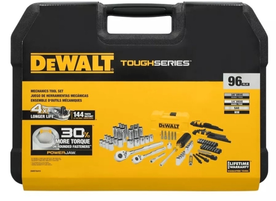 DeWalt Tough Series Mechanics Tool Set – 96 Pieces SAE & MM – DWMT45410 – NEW
