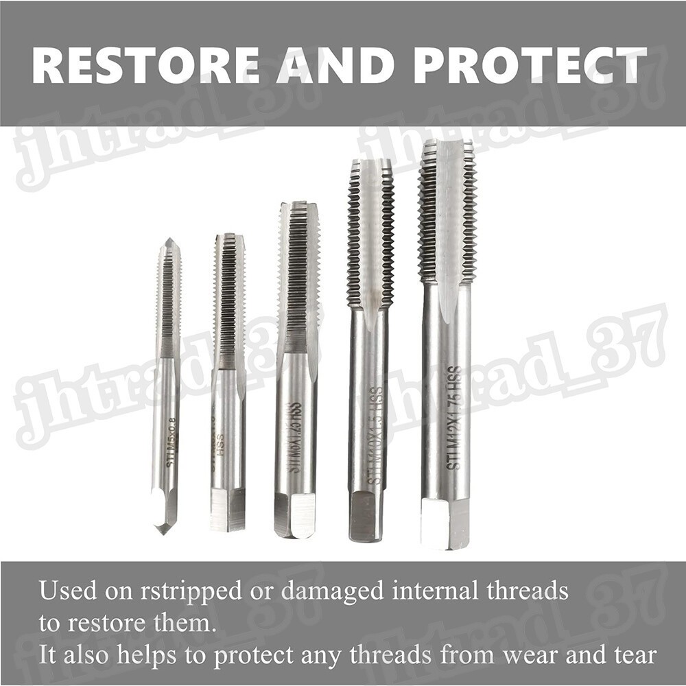 131pcs Metric Helicoil Thread Repair Kit HSS Drills Inserts Taps & Tools M5-M12