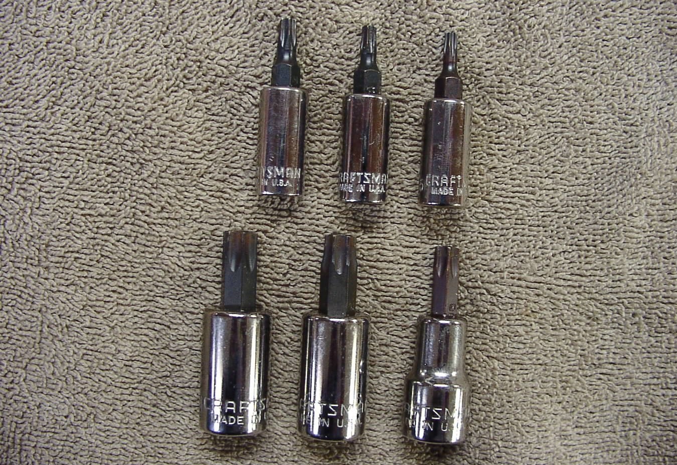 Craftsman 934449 Torx Bit Socket Set 6pc 1/4″ -3/8″ Drive T15-T50 GK ,USA,READ!
