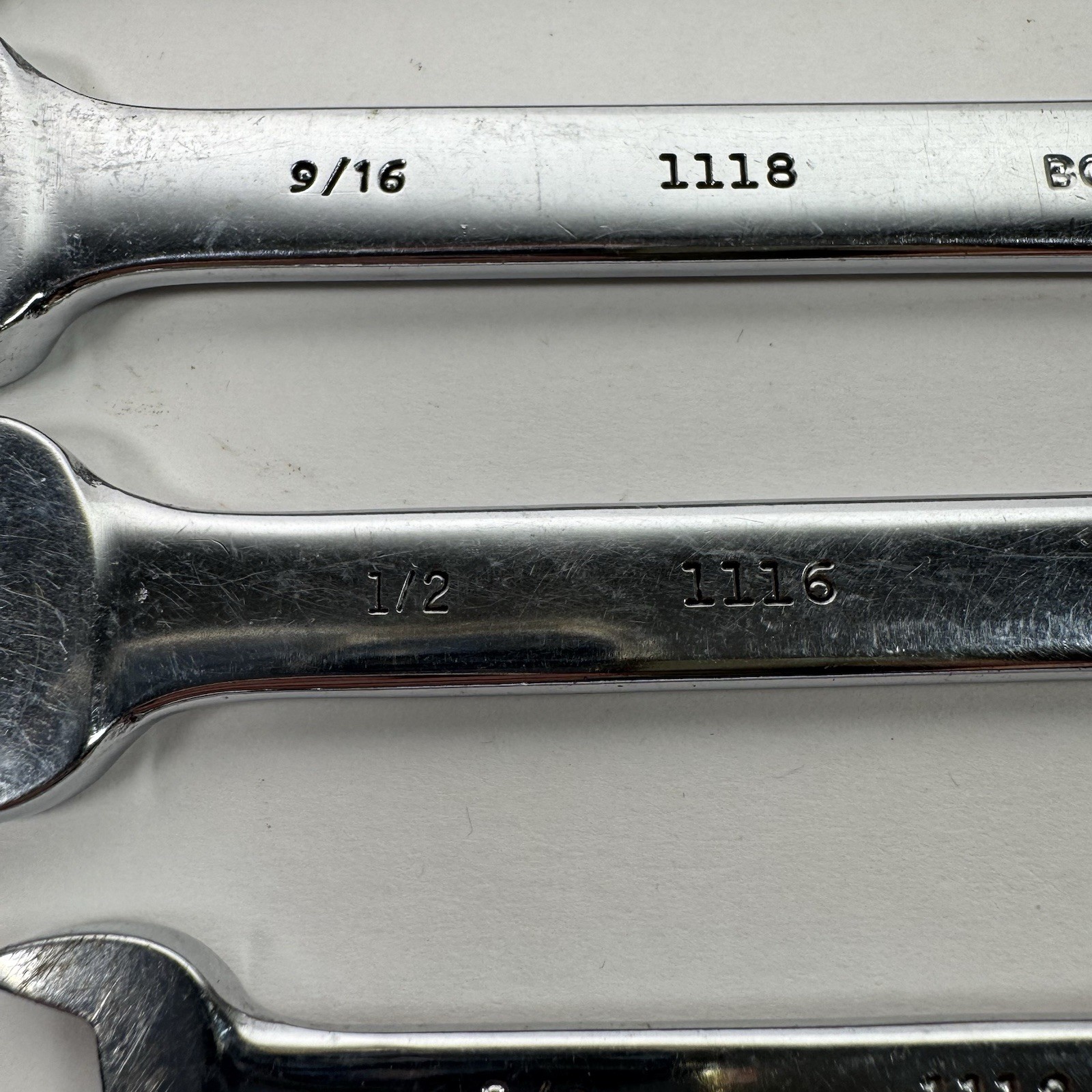 Vintage Bonney USA Combination Wrench Lot 8 SAE 3/8-15/16 Made in USA