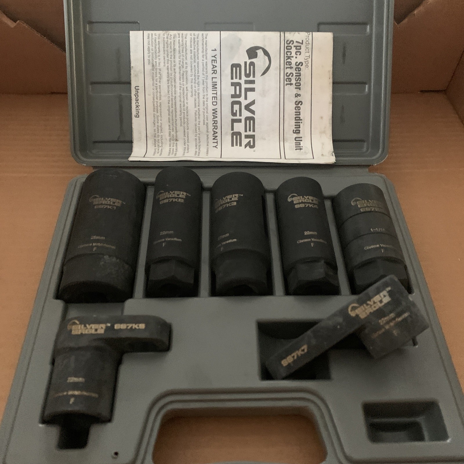 Matco SS7K Silver Eagle 7 Piece Sensor Socket Set, Complete Set In Original Case