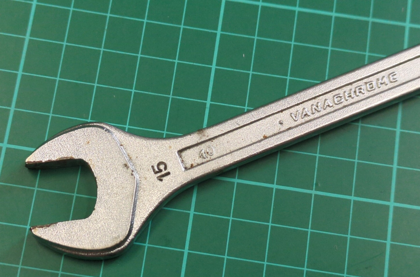 Vintage Facom No44 Vanachrome 14mm X 15mm Open Ended Spanner / Wrench France