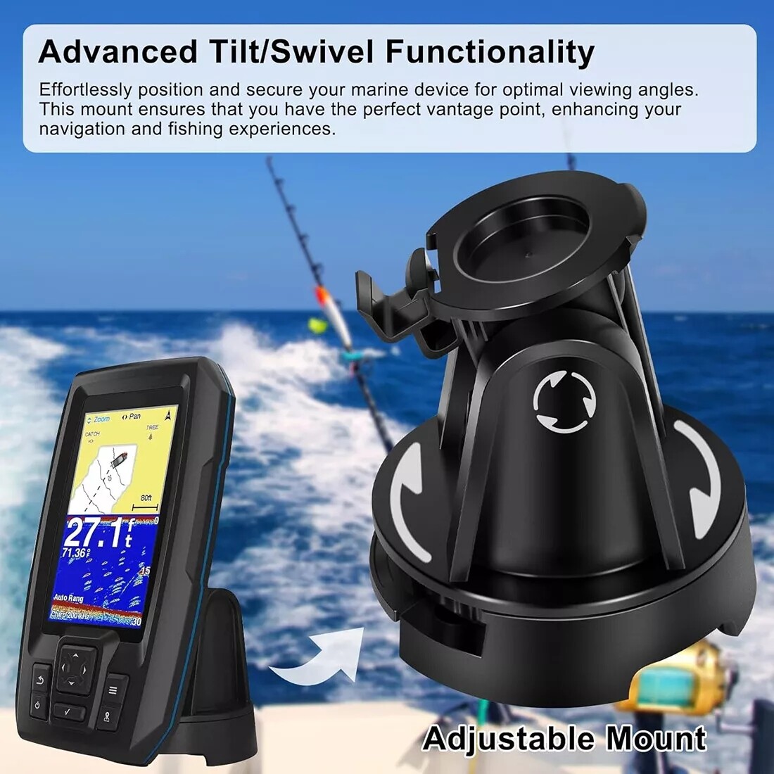 010-12439-10 Tilt/Swivel Mount bracker for Garmin Striker Plus4,Striker Plus 4cv